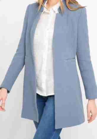 Abrigo azul estilo elegante - miniatura 5