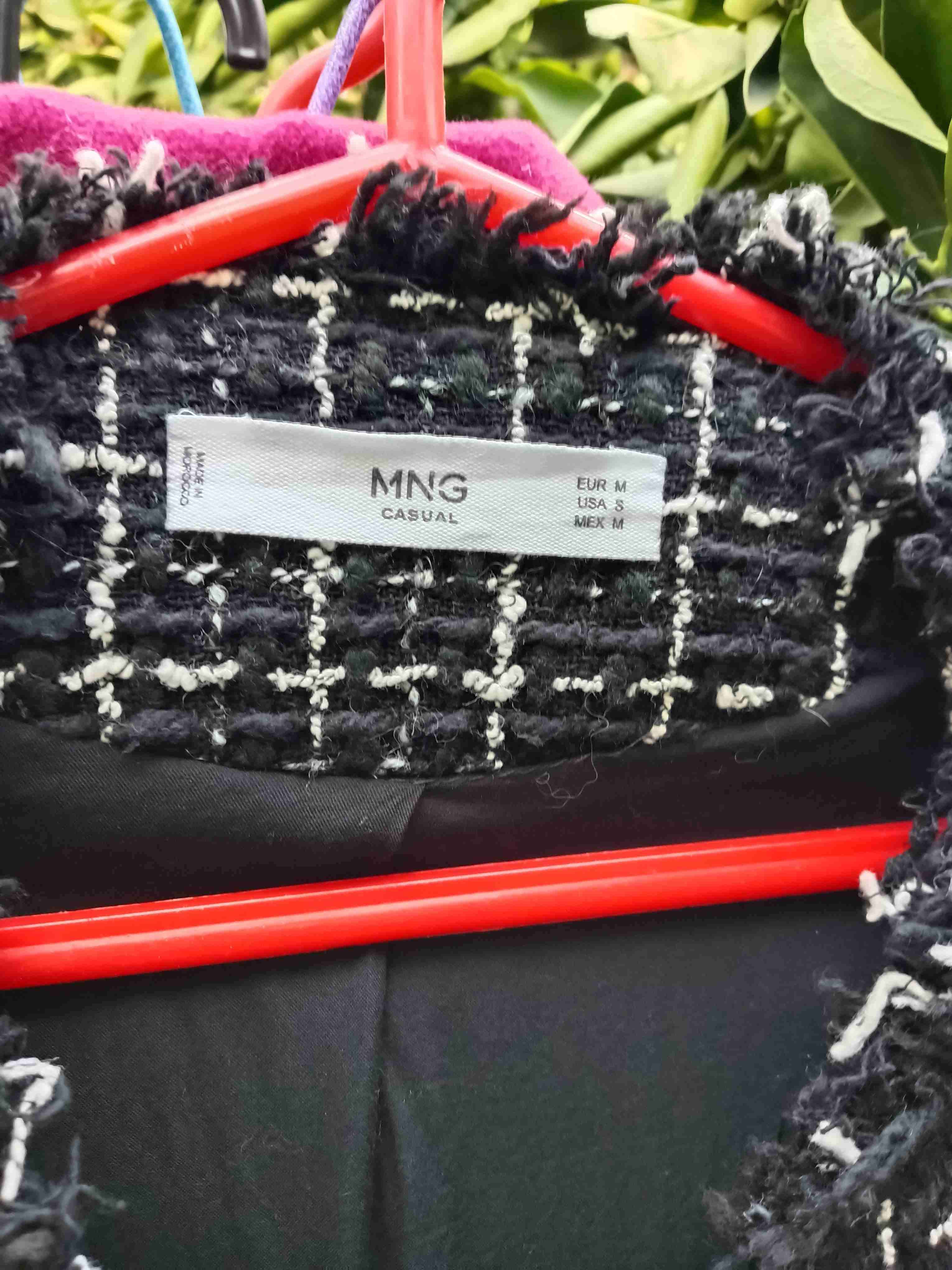 Abrigo tweed blanco y negro Mango - miniatura 4