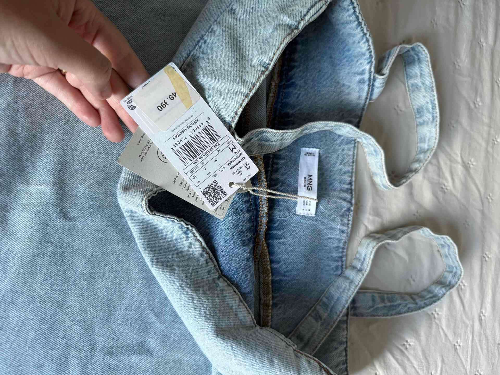 Vestido ZARA M nuevo de mezclilla azul claro - miniatura 3