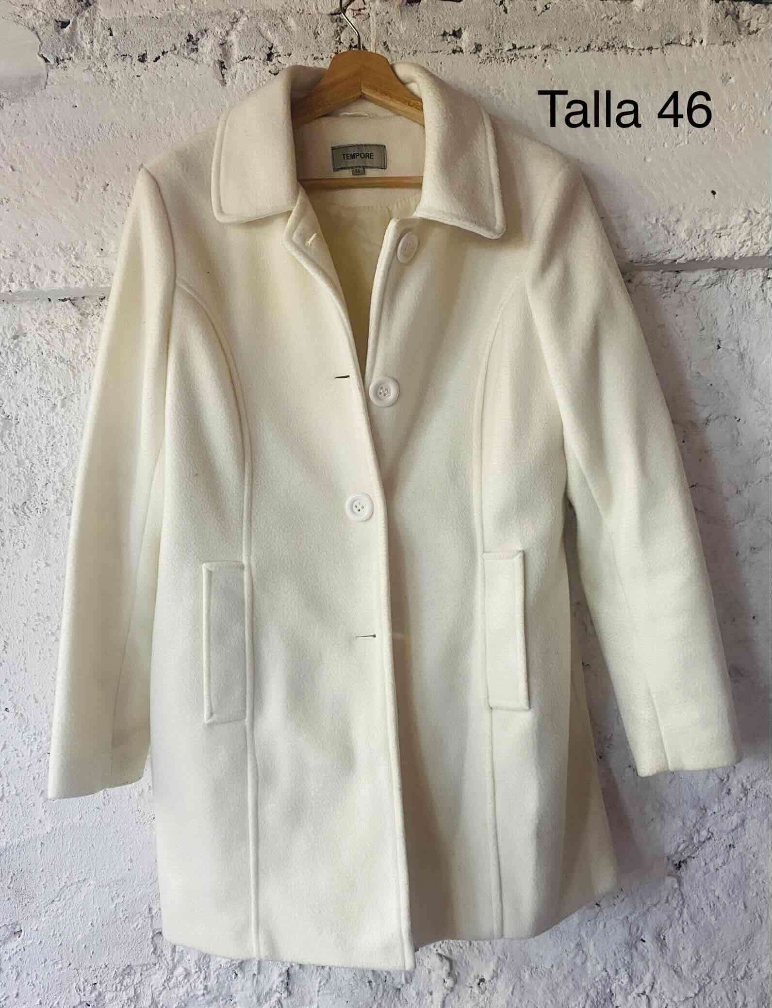 Abrigo blanco talla 46