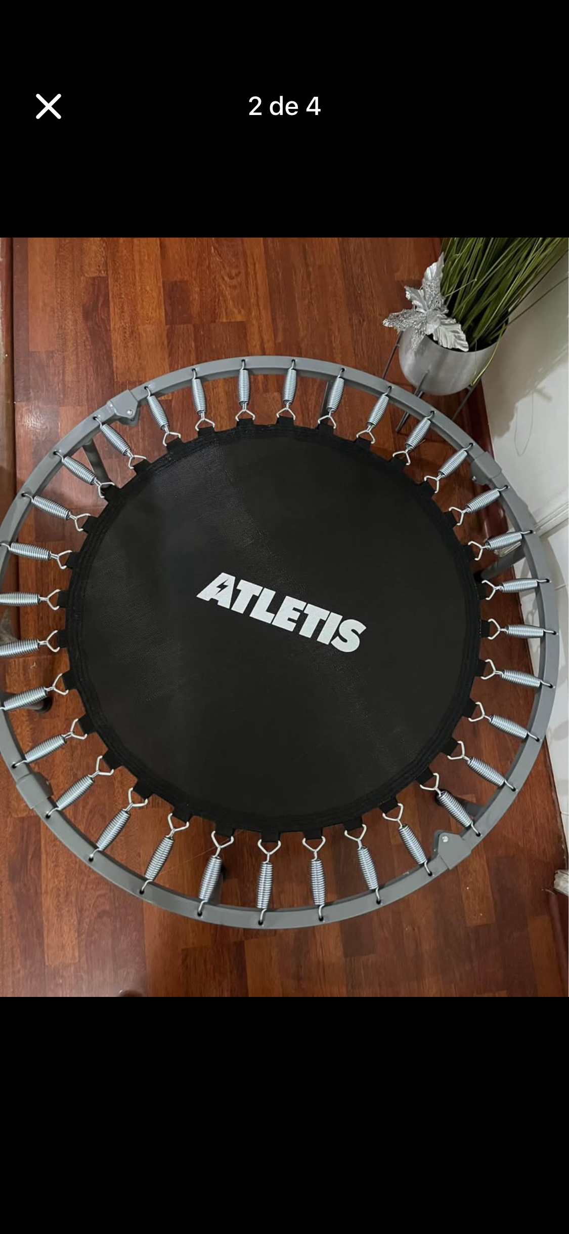 Mini trampolín de ejercicio negro - miniatura 2