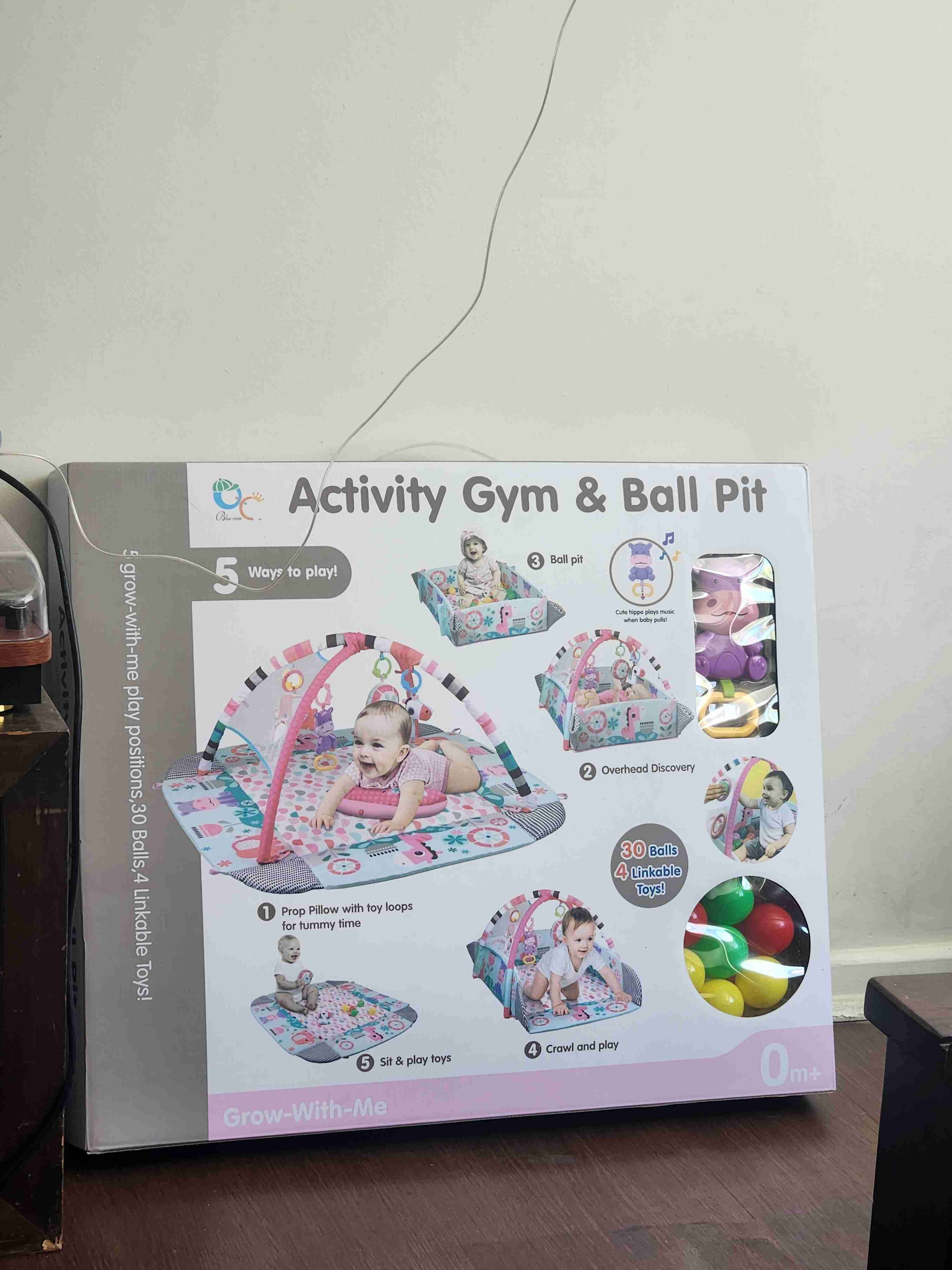 Gimnasio y piscina de pelotas para bebés