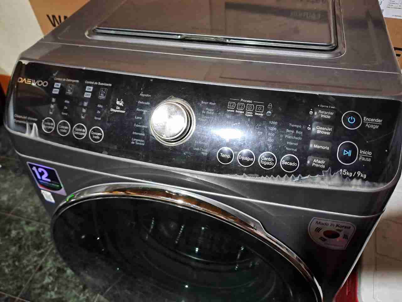 Lavadora Daewoo 12 kg negra - miniatura 4