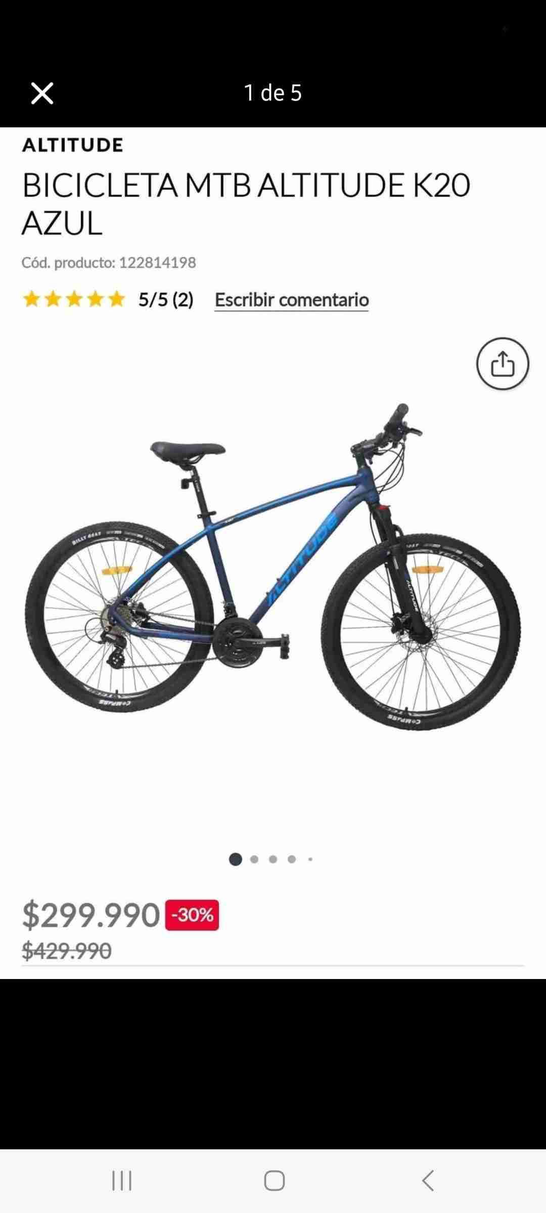 Bicicleta de montaña azul - miniatura 4