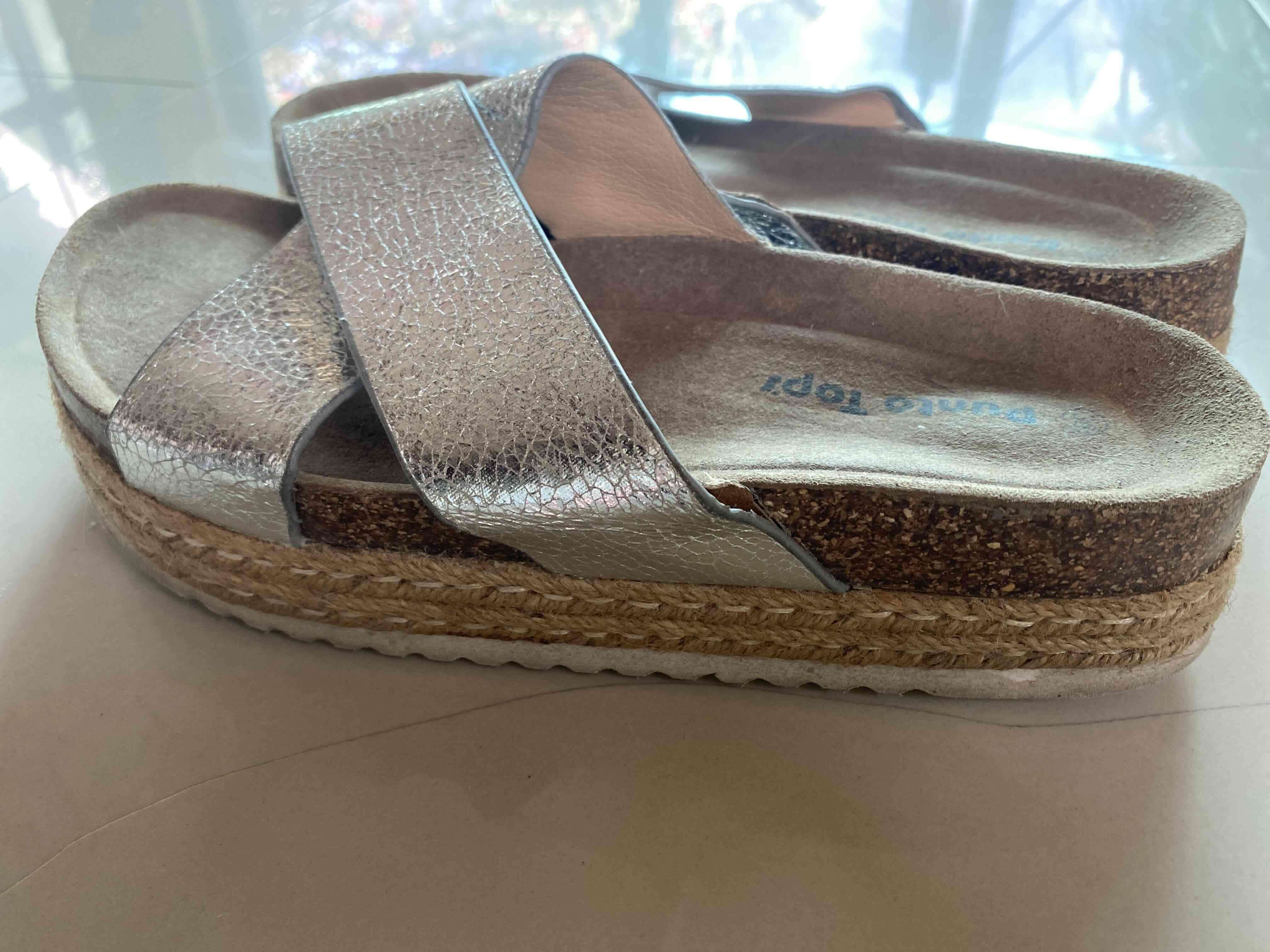 Sandalias plateadas Punto Top - miniatura 3