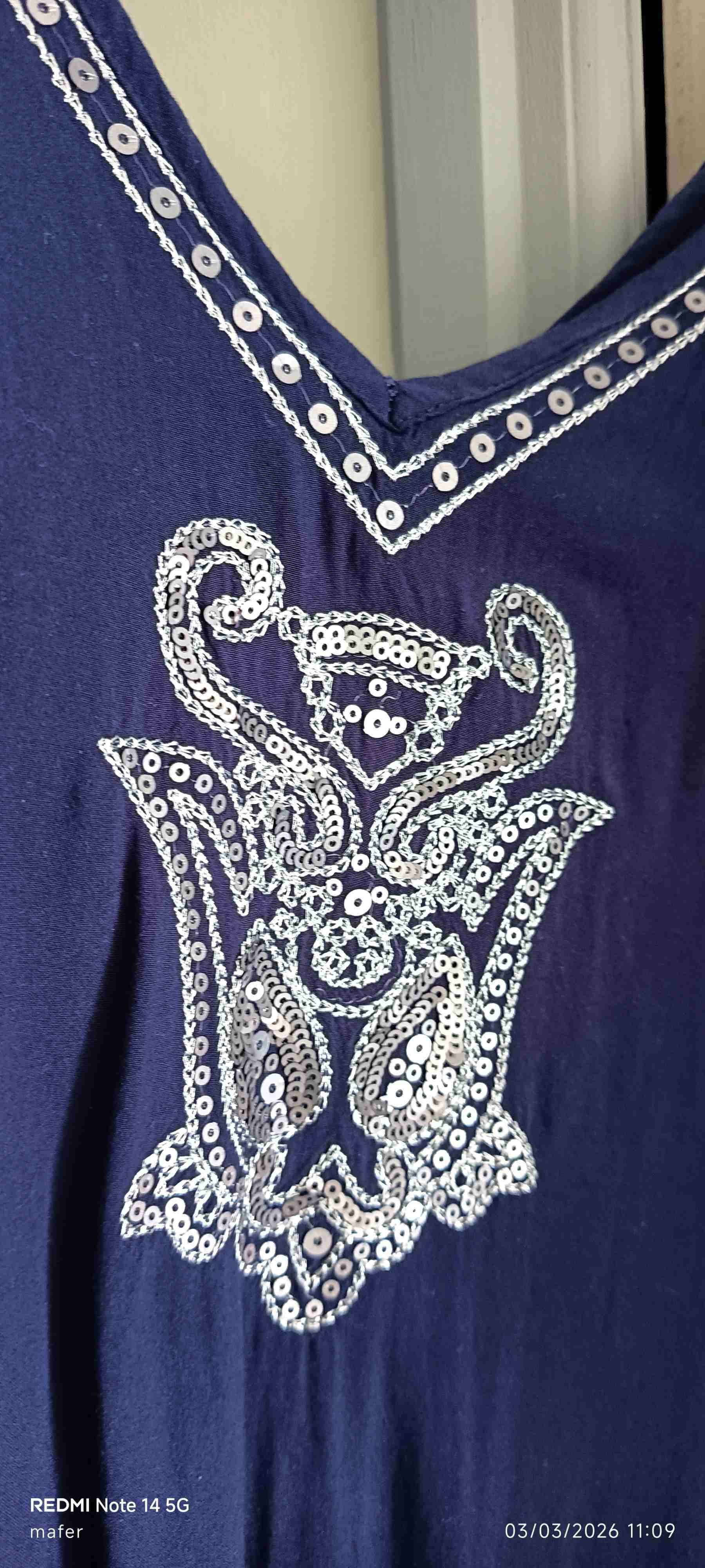 Vestido 👗 azul con lentejuelas - miniatura 2