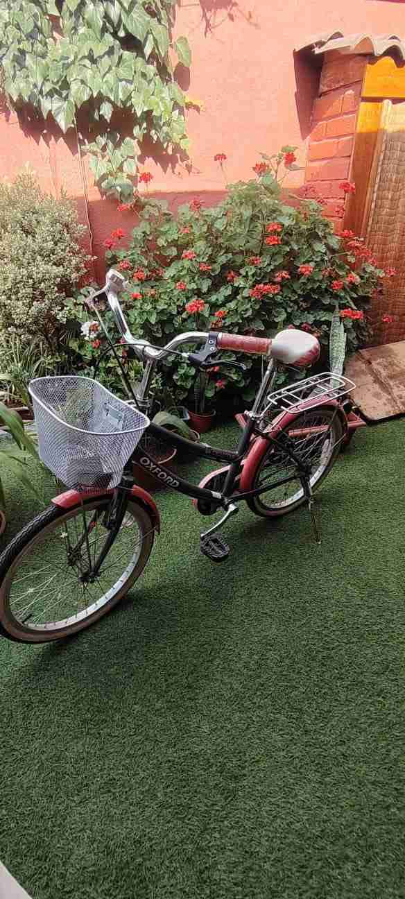 Bicicleta de paseo rosa y negra, aro 16. - miniatura 2