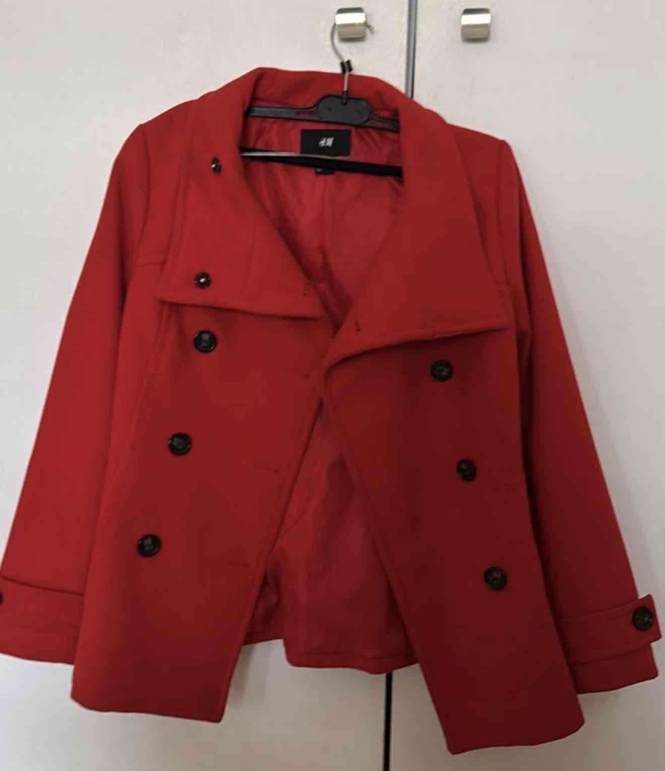 Abrigo rojo mujer H&M - miniatura 2