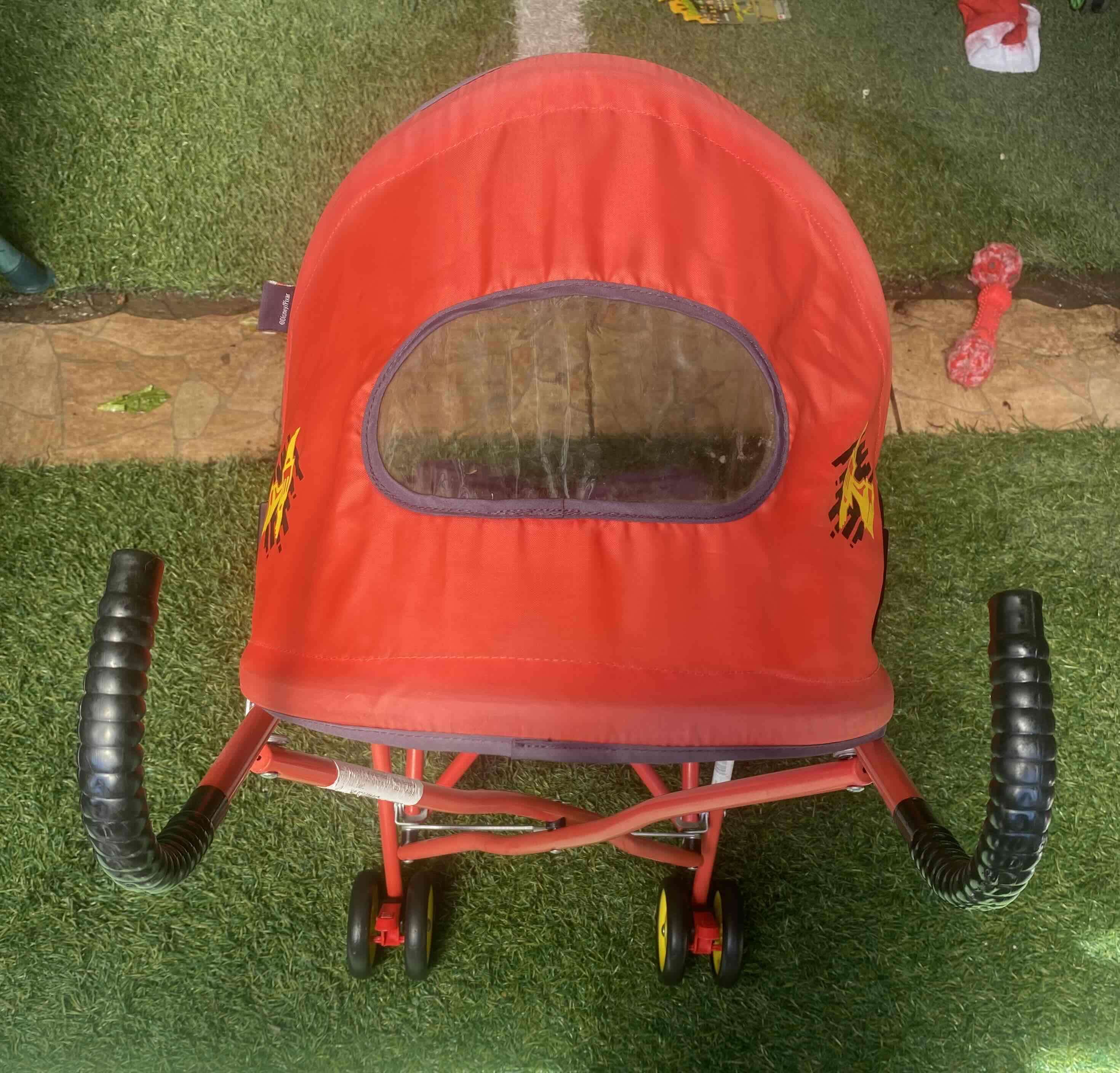 Coche paraguas infantil rojo - miniatura 4