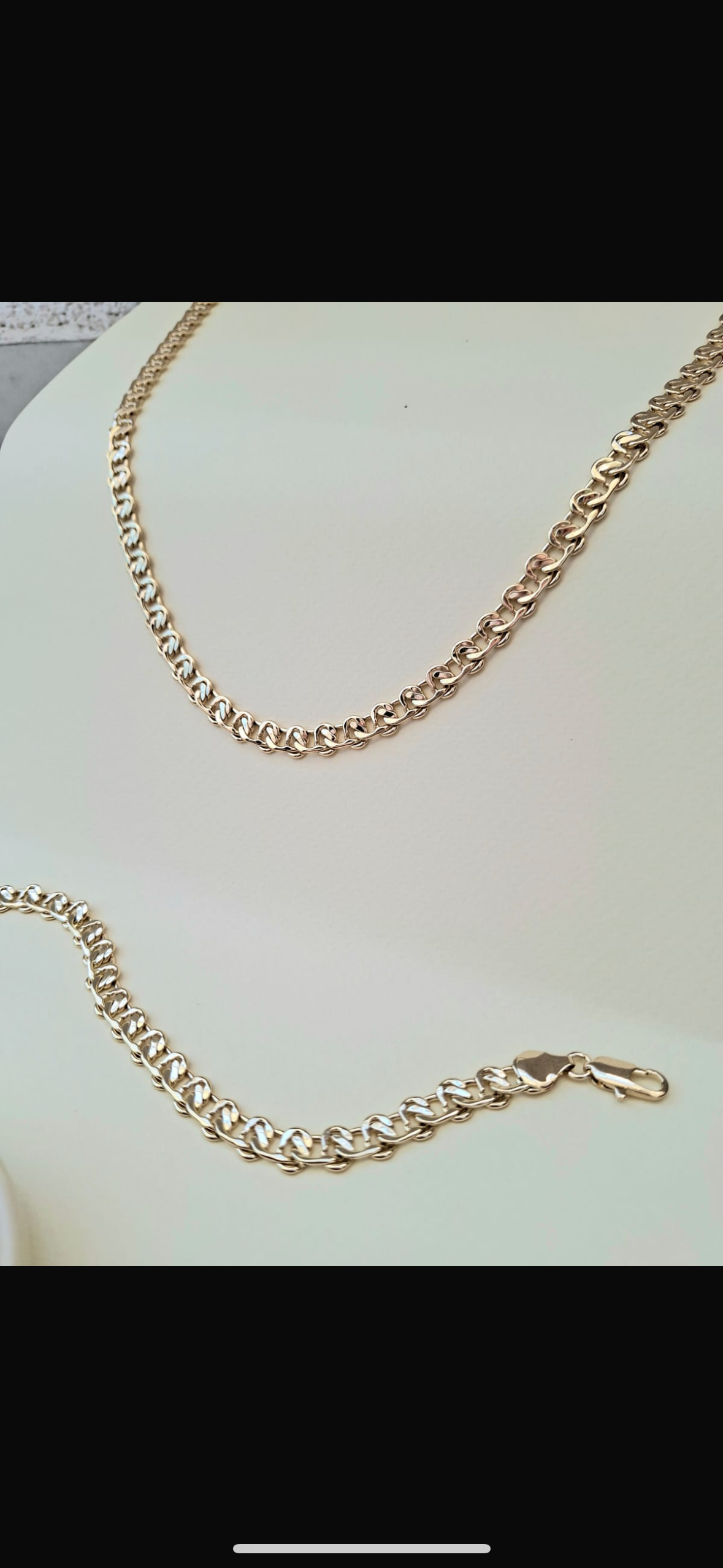 Conjunto cadena y pulsera dorados - miniatura 3