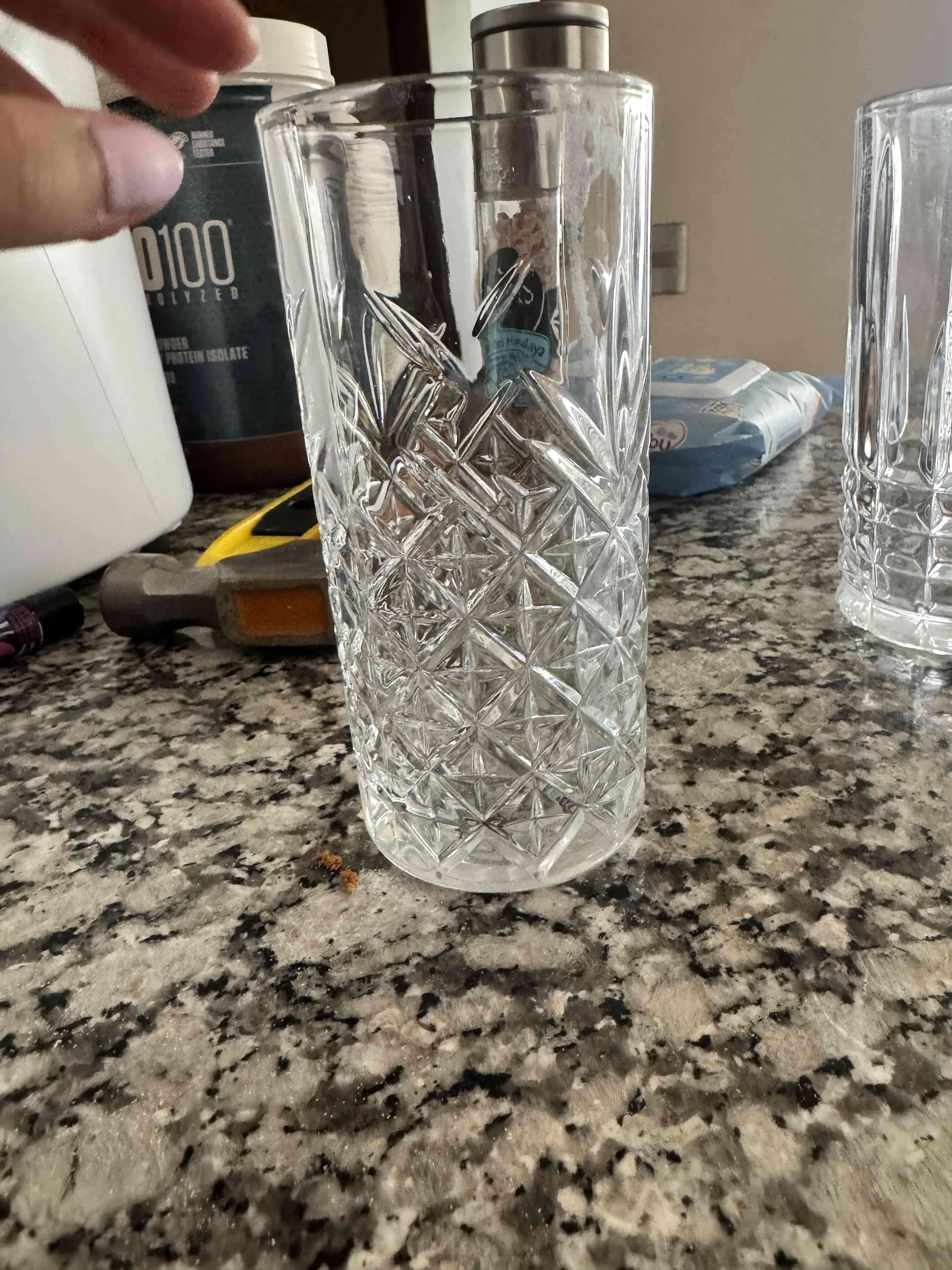 6 Vasos de cristal tallado - miniatura 2