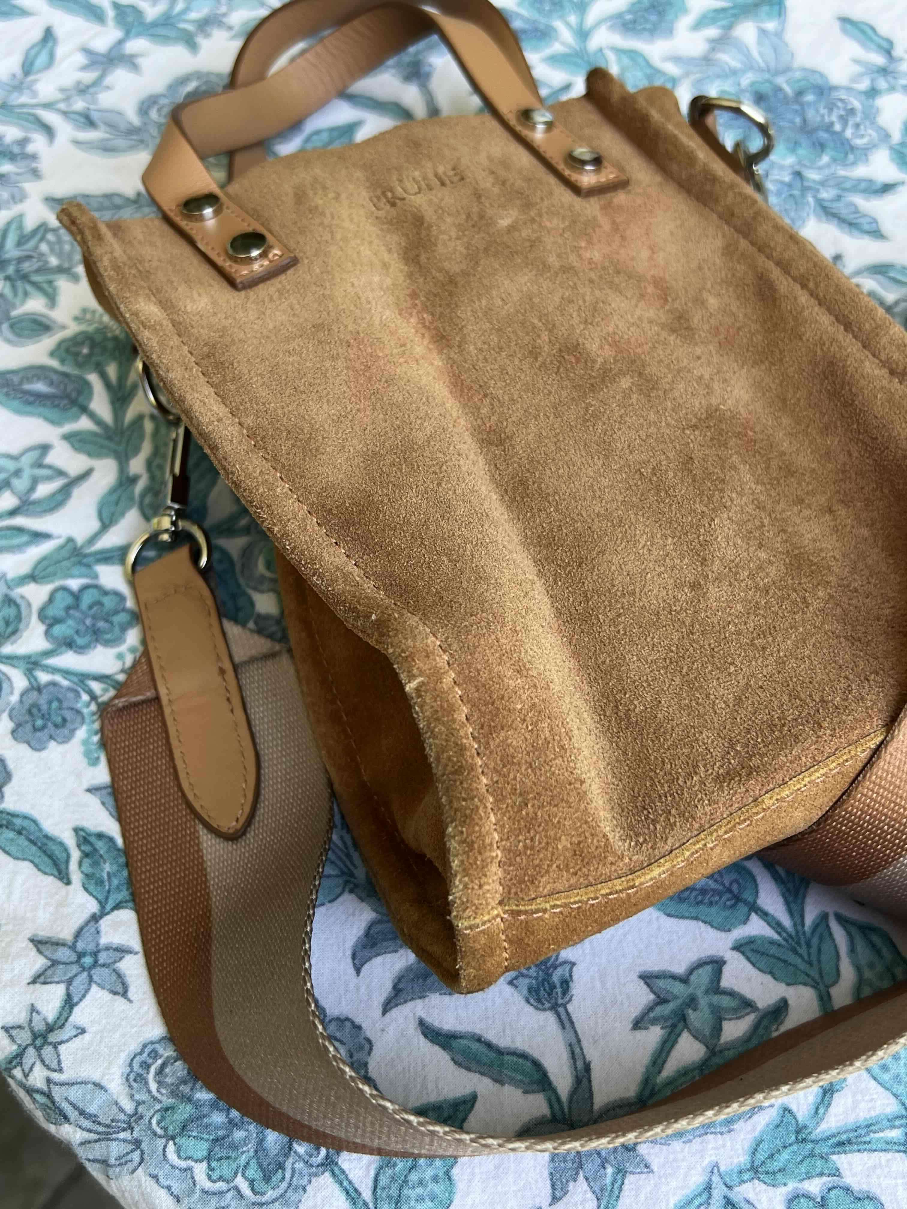 Bolso de cuero camel PRUNE - miniatura 3