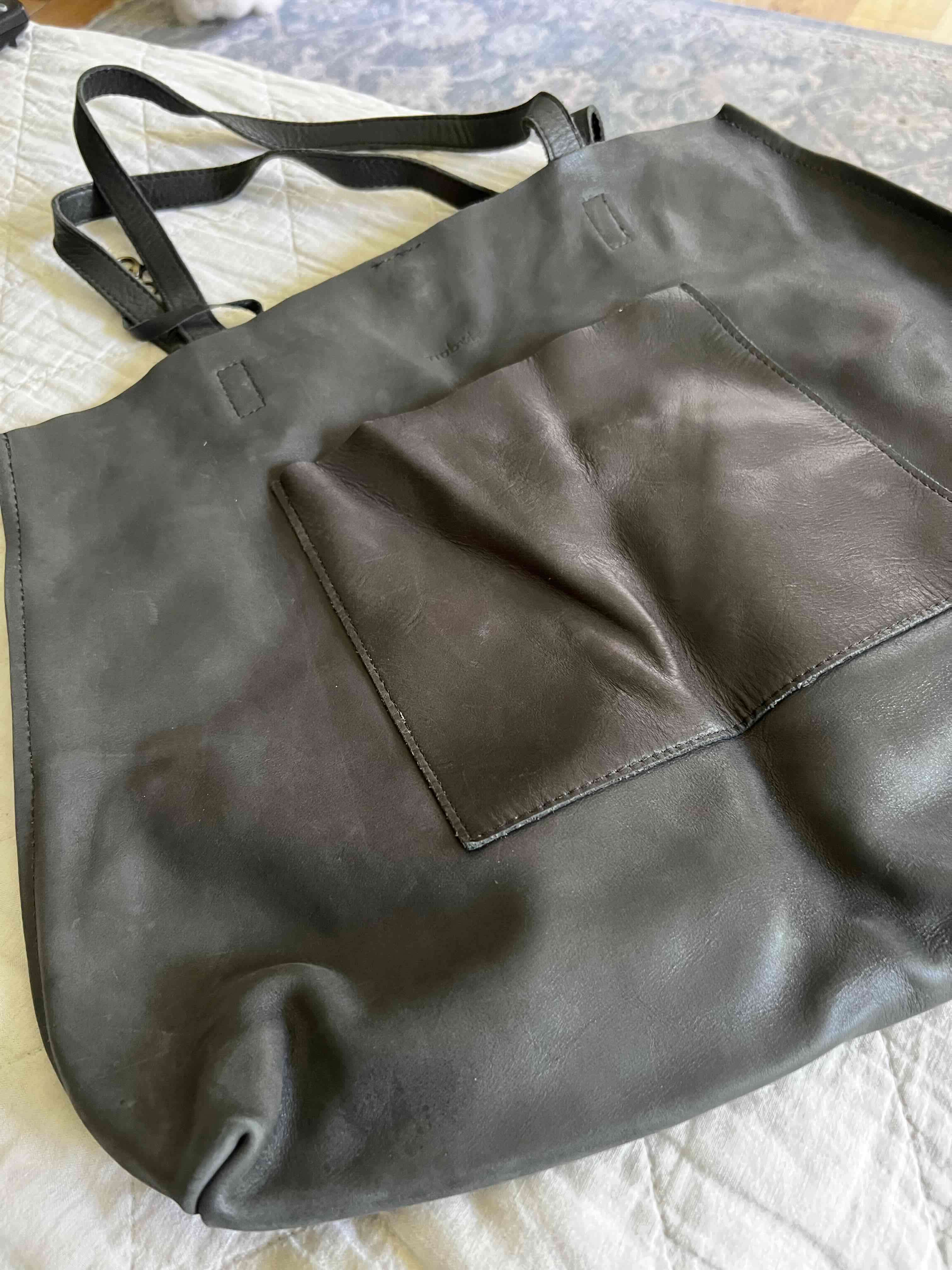 Cartera grande 100% cuero negra - miniatura 2