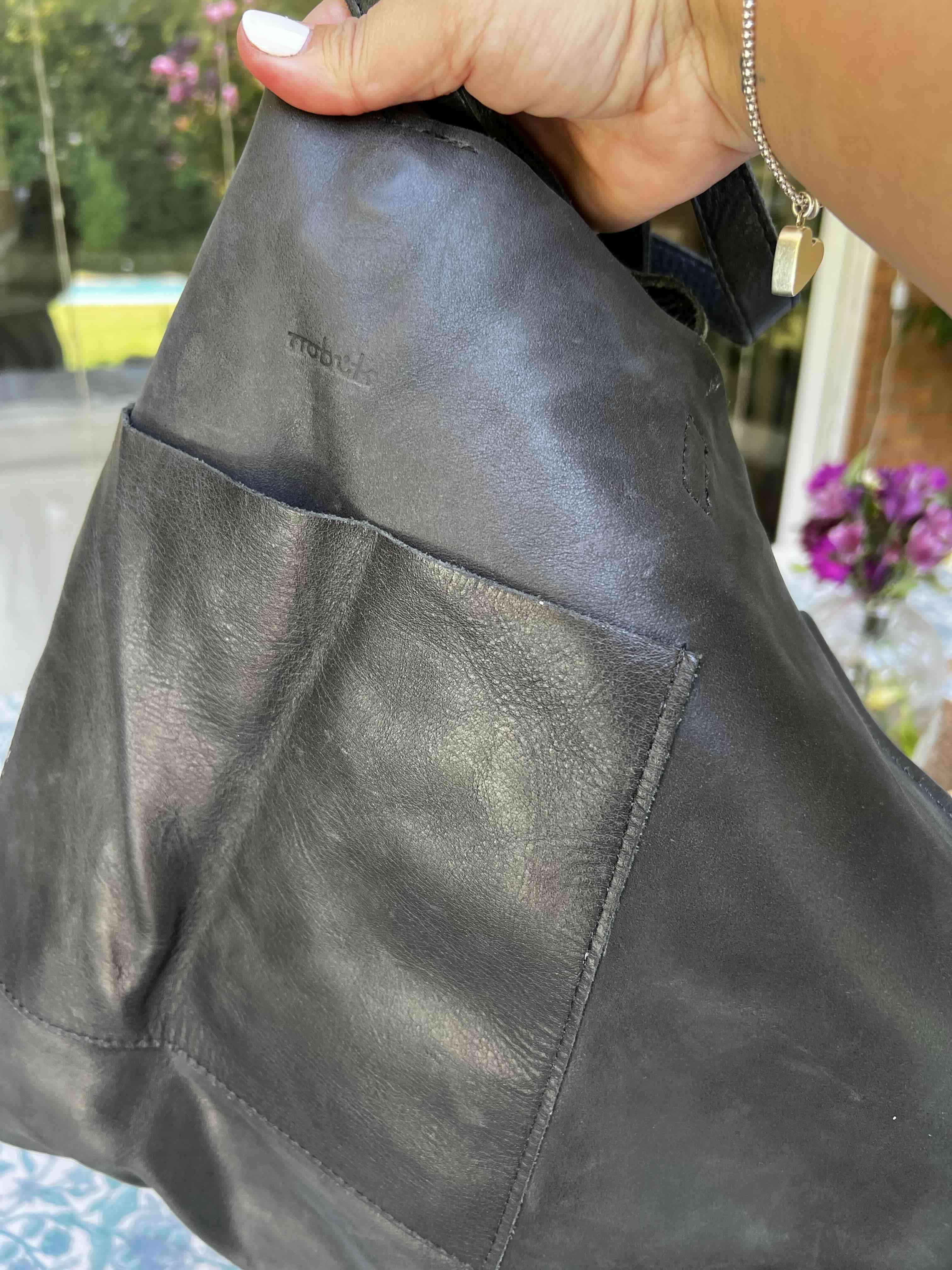 Cartera grande 100% cuero negra - miniatura 3