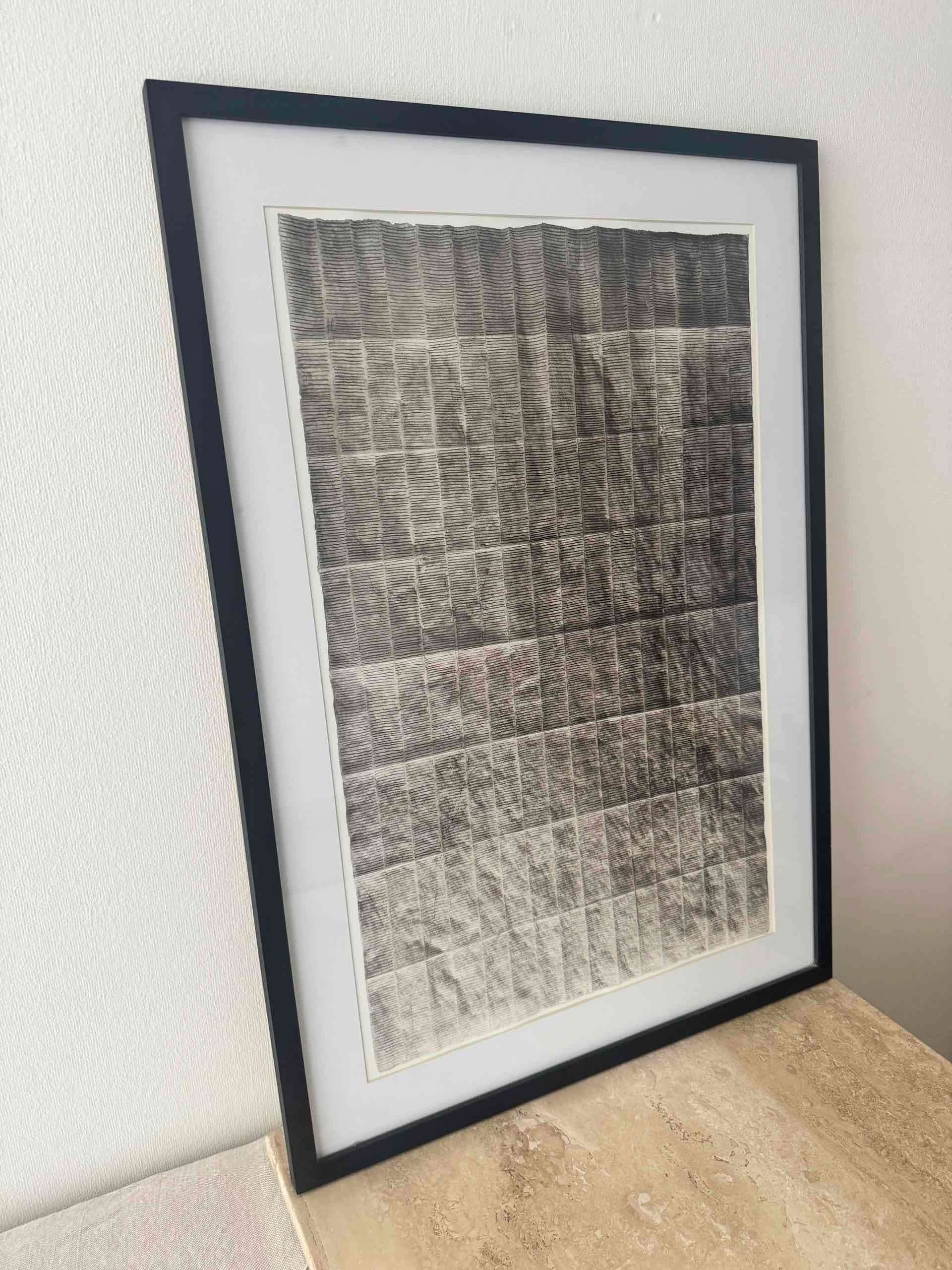 Cuadro con grabado en blanco y negro