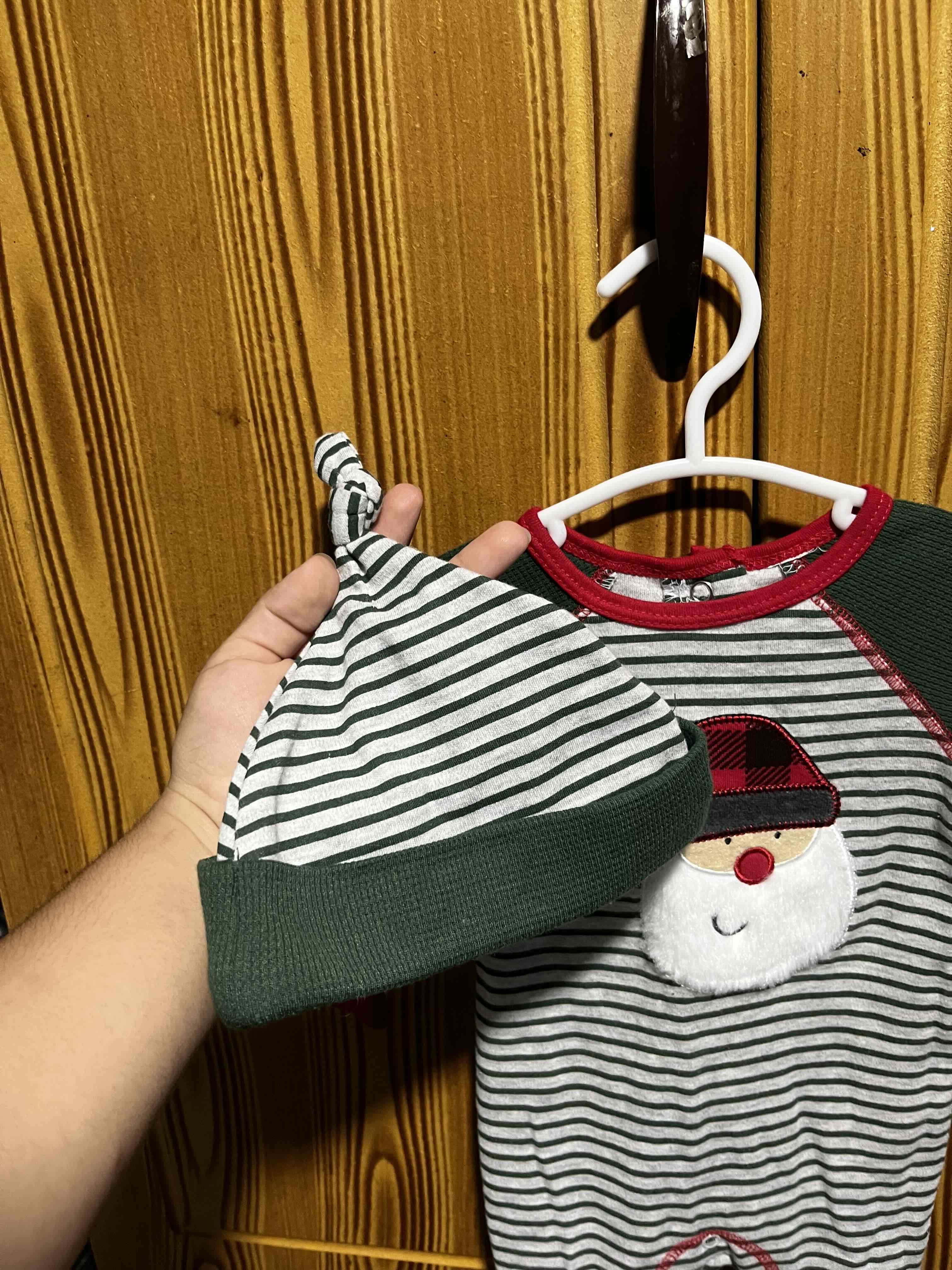 Pijama navideño a rayas para bebé - miniatura 2