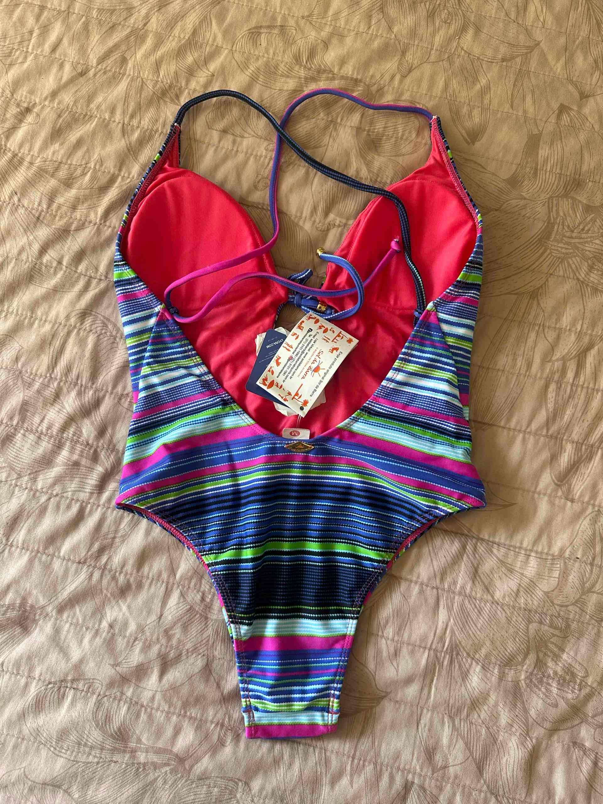 Traje de baño rayado multicolor - miniatura 2