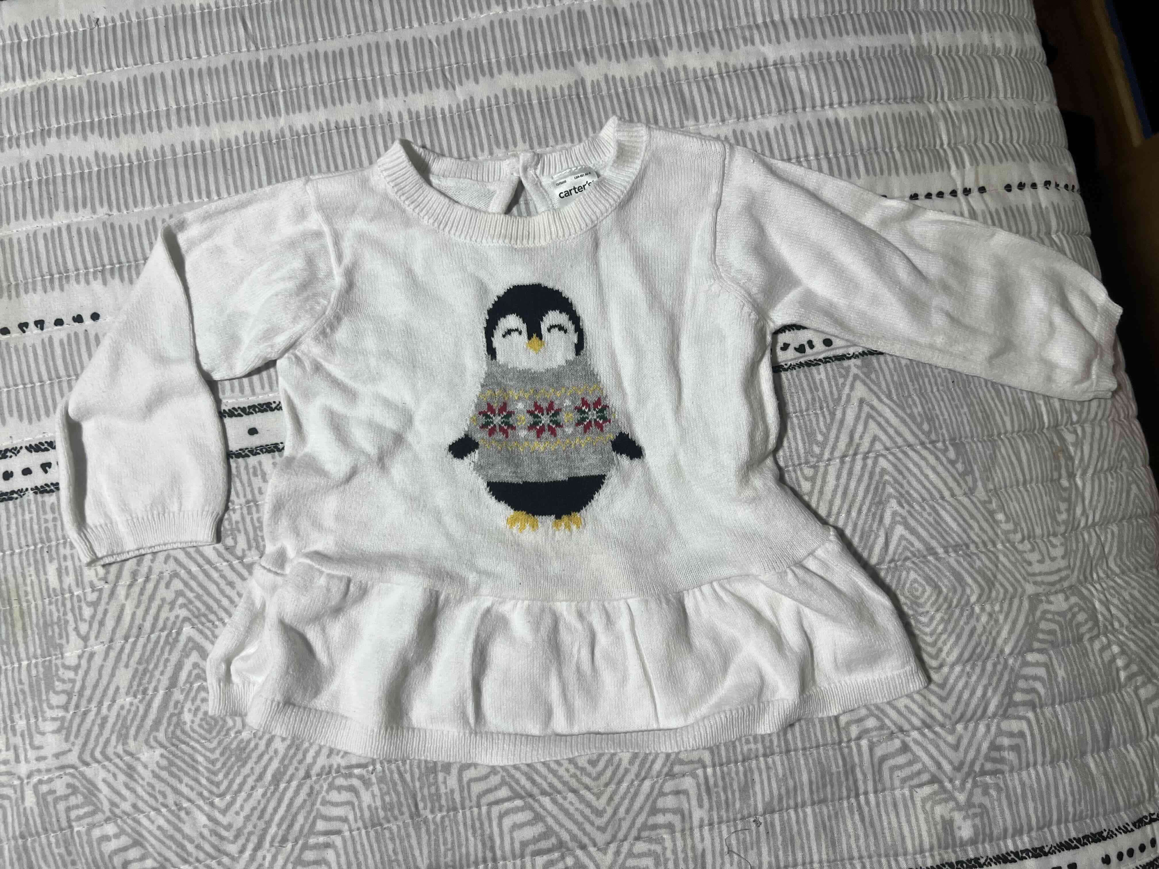 Chaleco cárter con pingüino y 6m