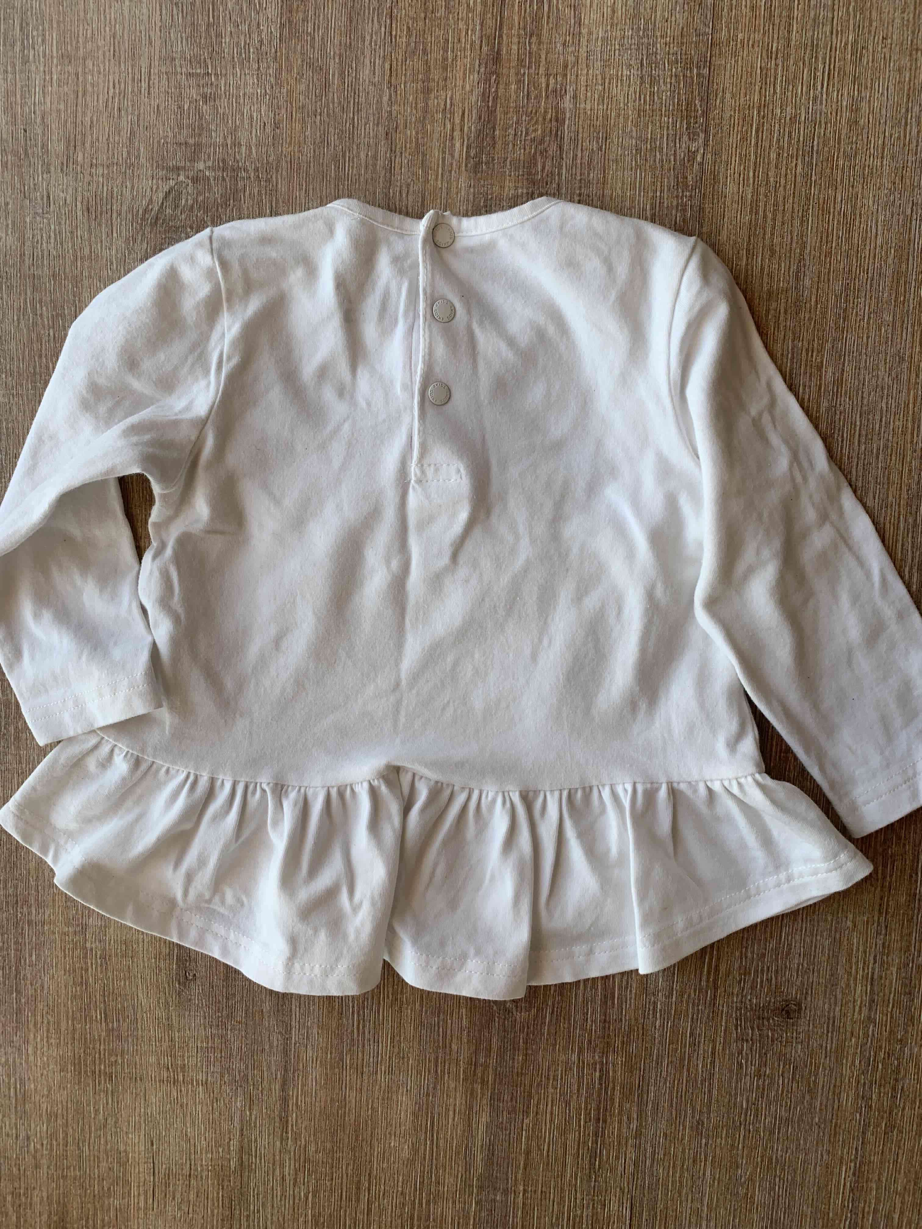 Polera infantil blanca con bailarinas - miniatura 2