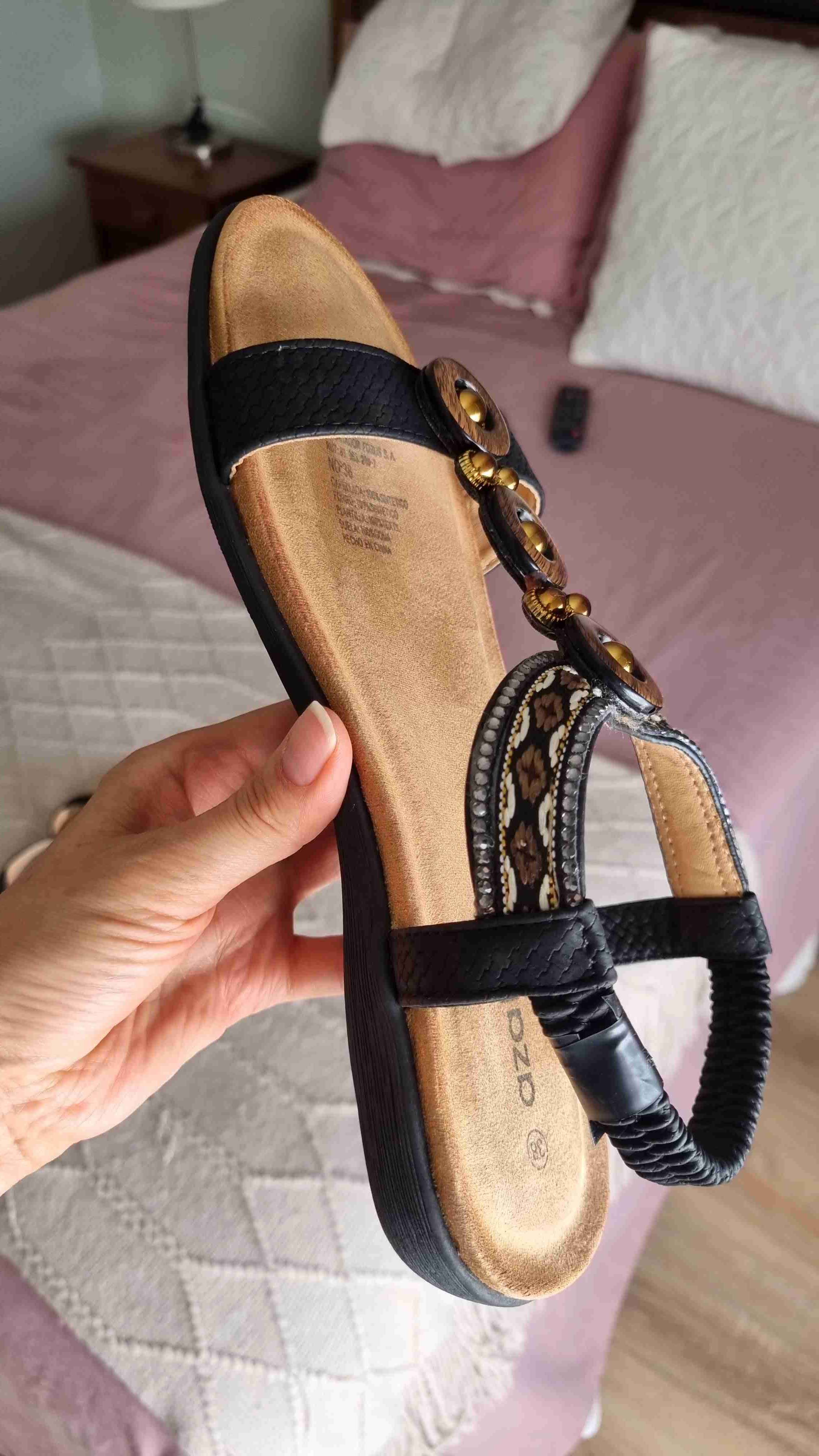 Sandalias AZALEIA negras con adornos - miniatura 2