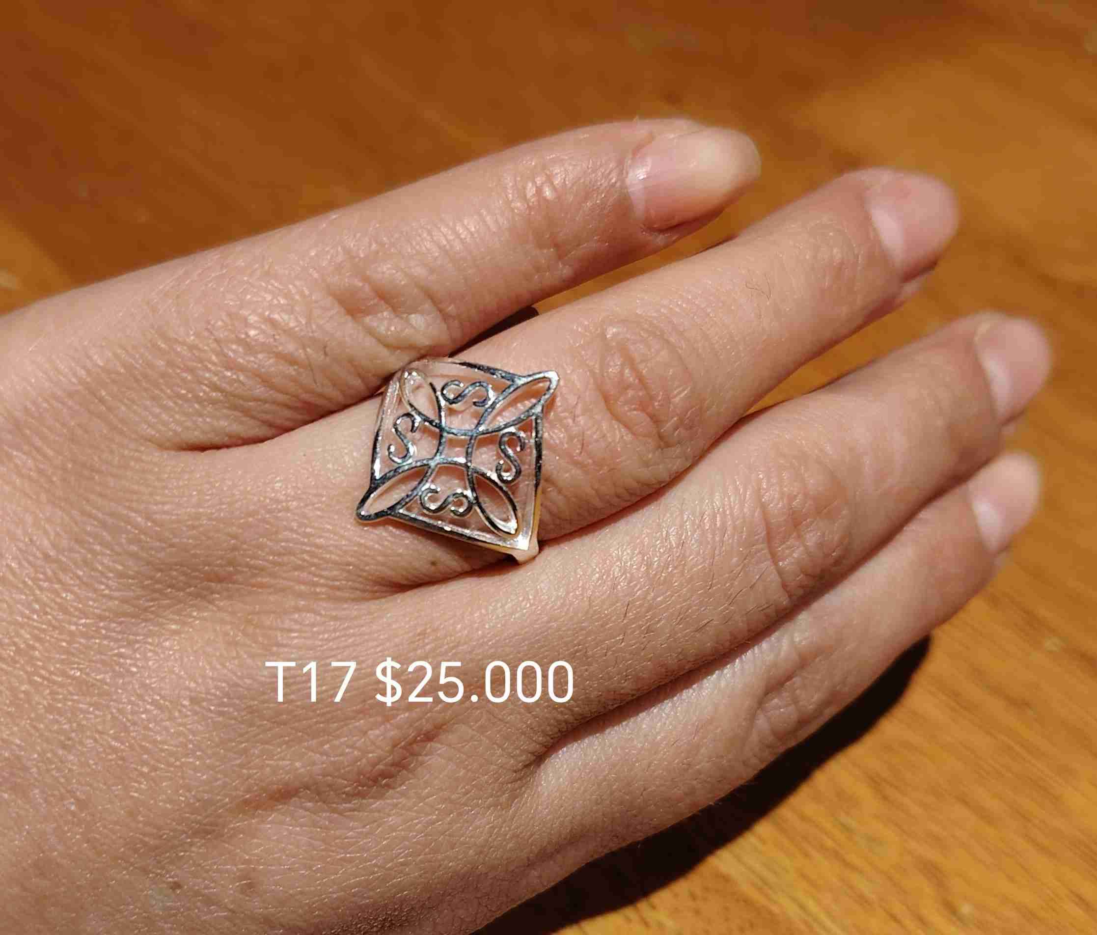 Anillo de plata con brillante - miniatura 6