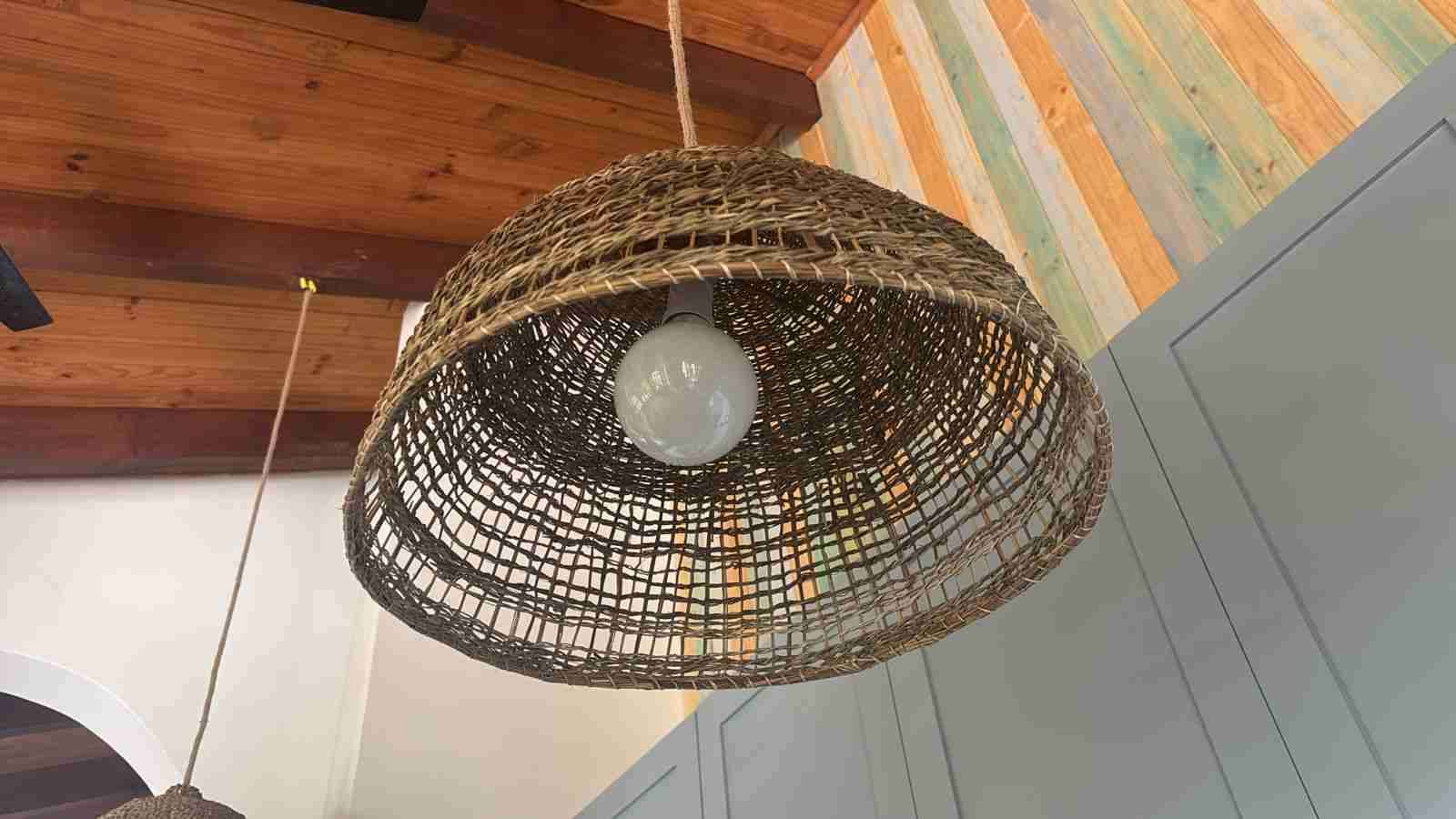Lámpara colgante de mimbre - miniatura 2