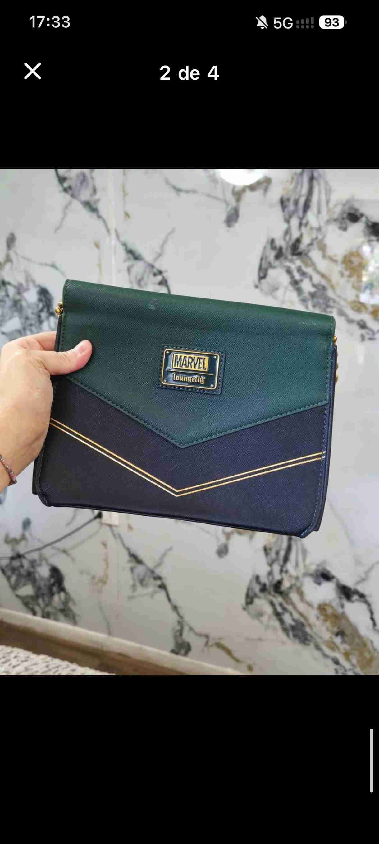 Cartera verde Loki  con detalle dorado - miniatura 2