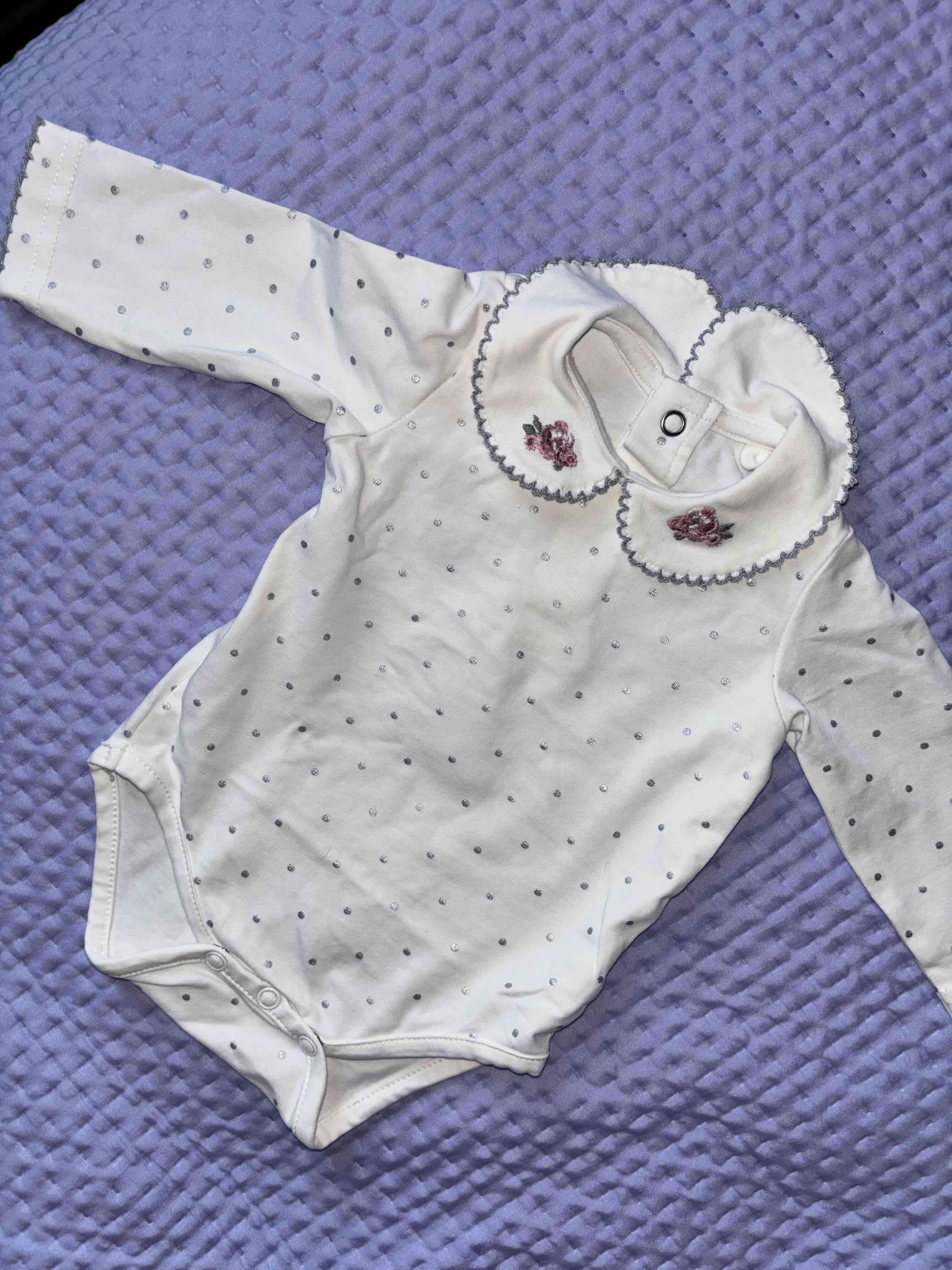 Body bebé blanco con lunares