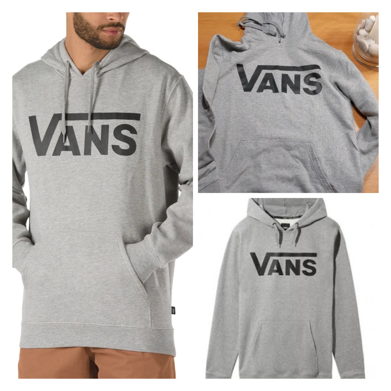Polerón Vans gris con capucha xl
