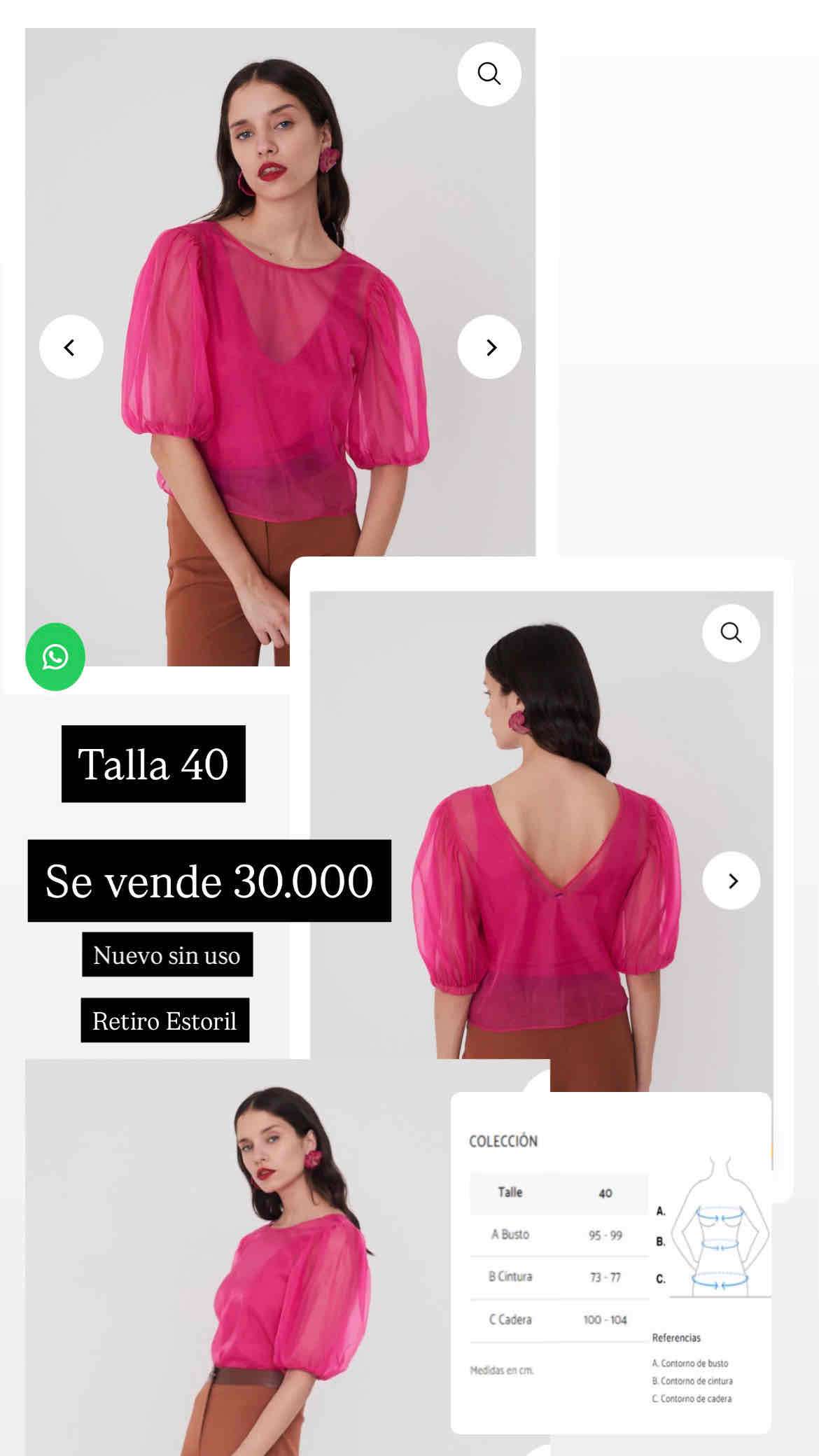 Top elegante fucsia