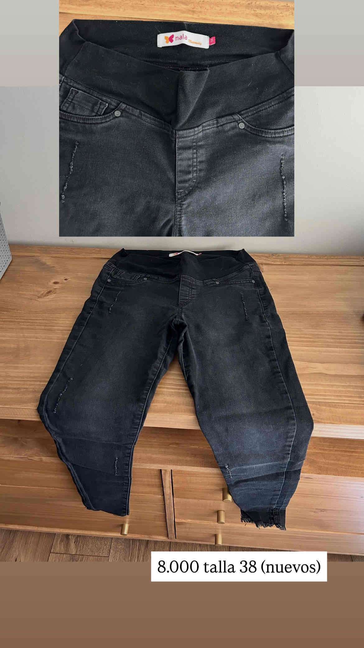 Jeans negros maternales talla 38 nuevos