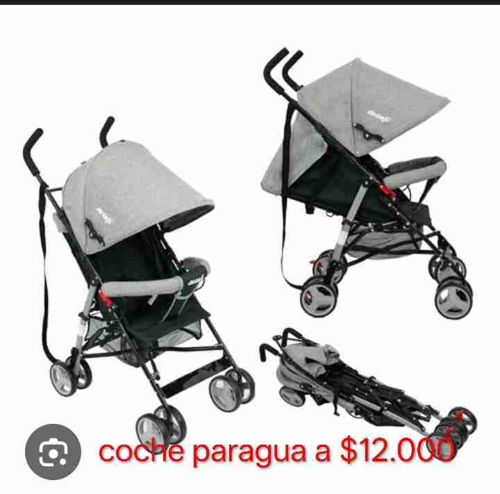 Coche paragua gris