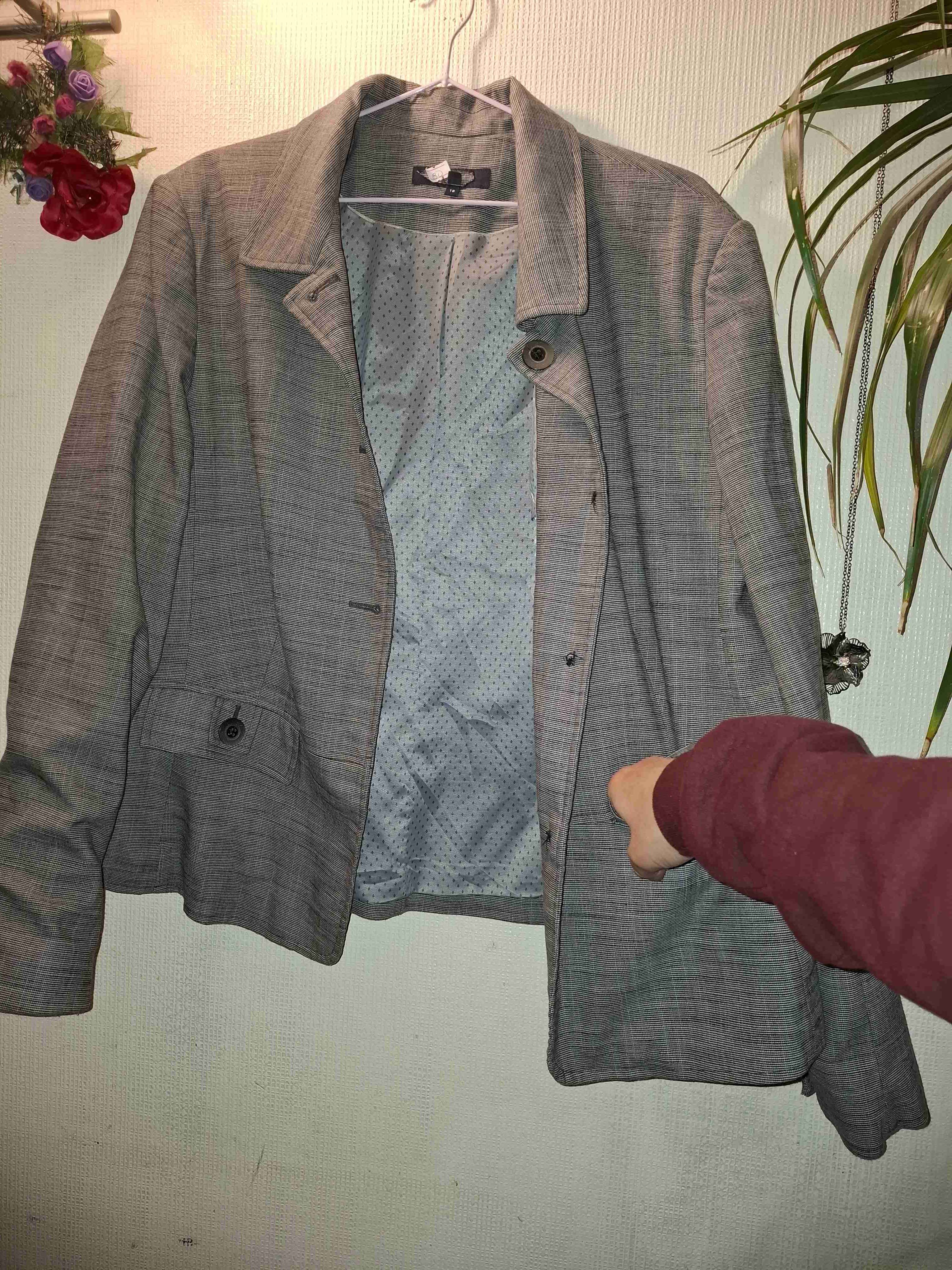 Blazer gris para mujer