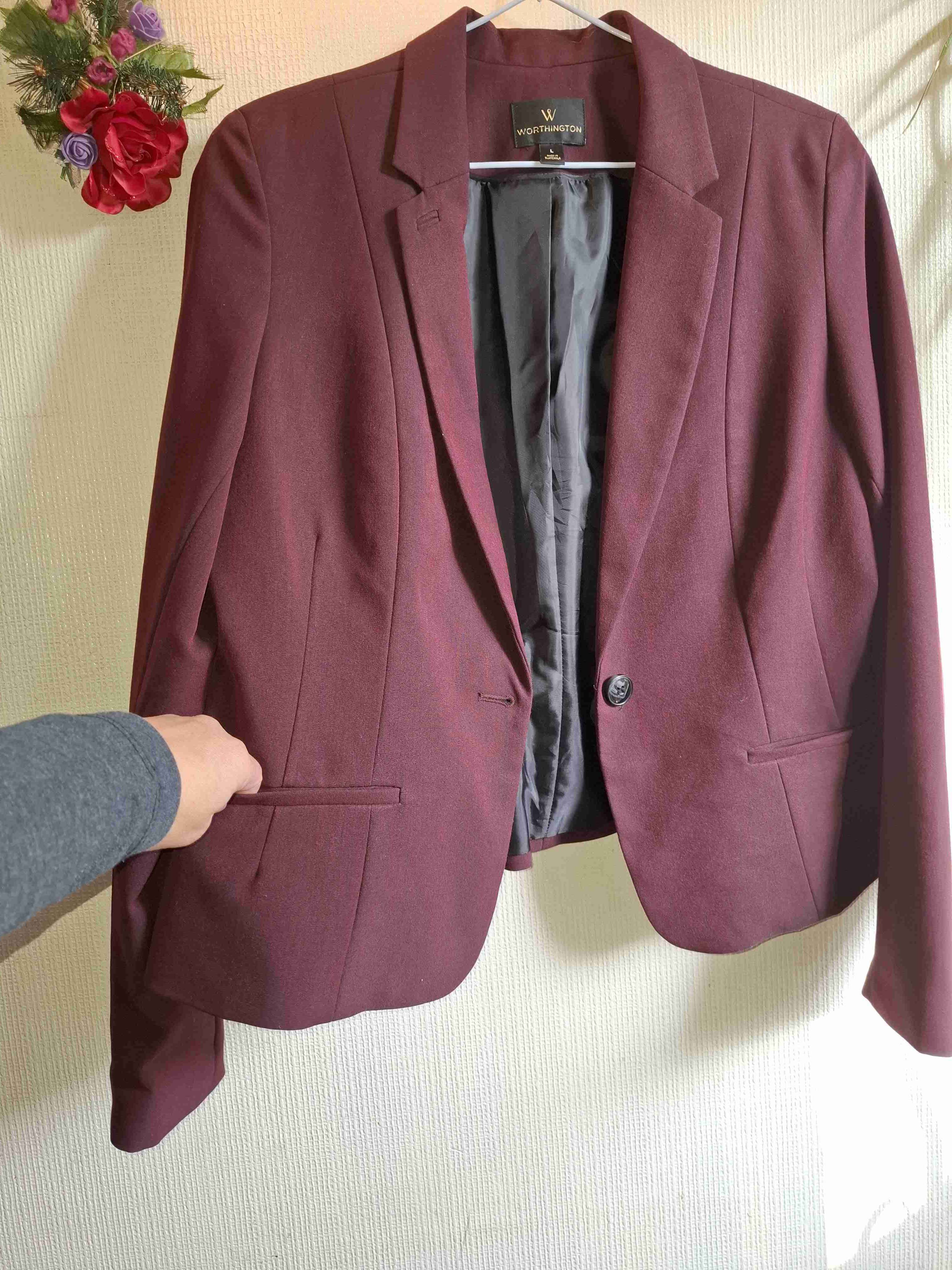 Blazer burdeos Worthington - miniatura 2