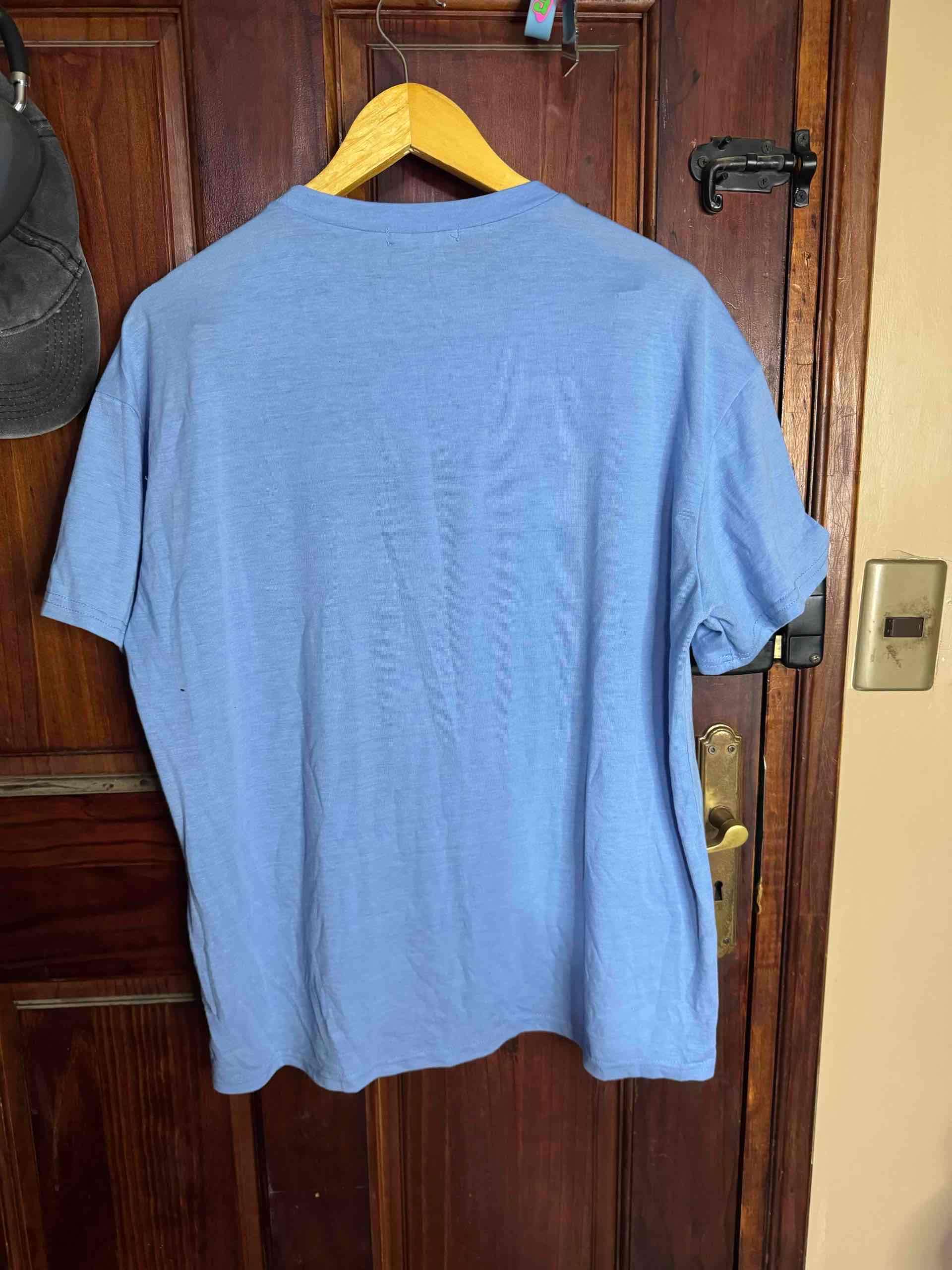 Polera azul estampado oversize - miniatura 3