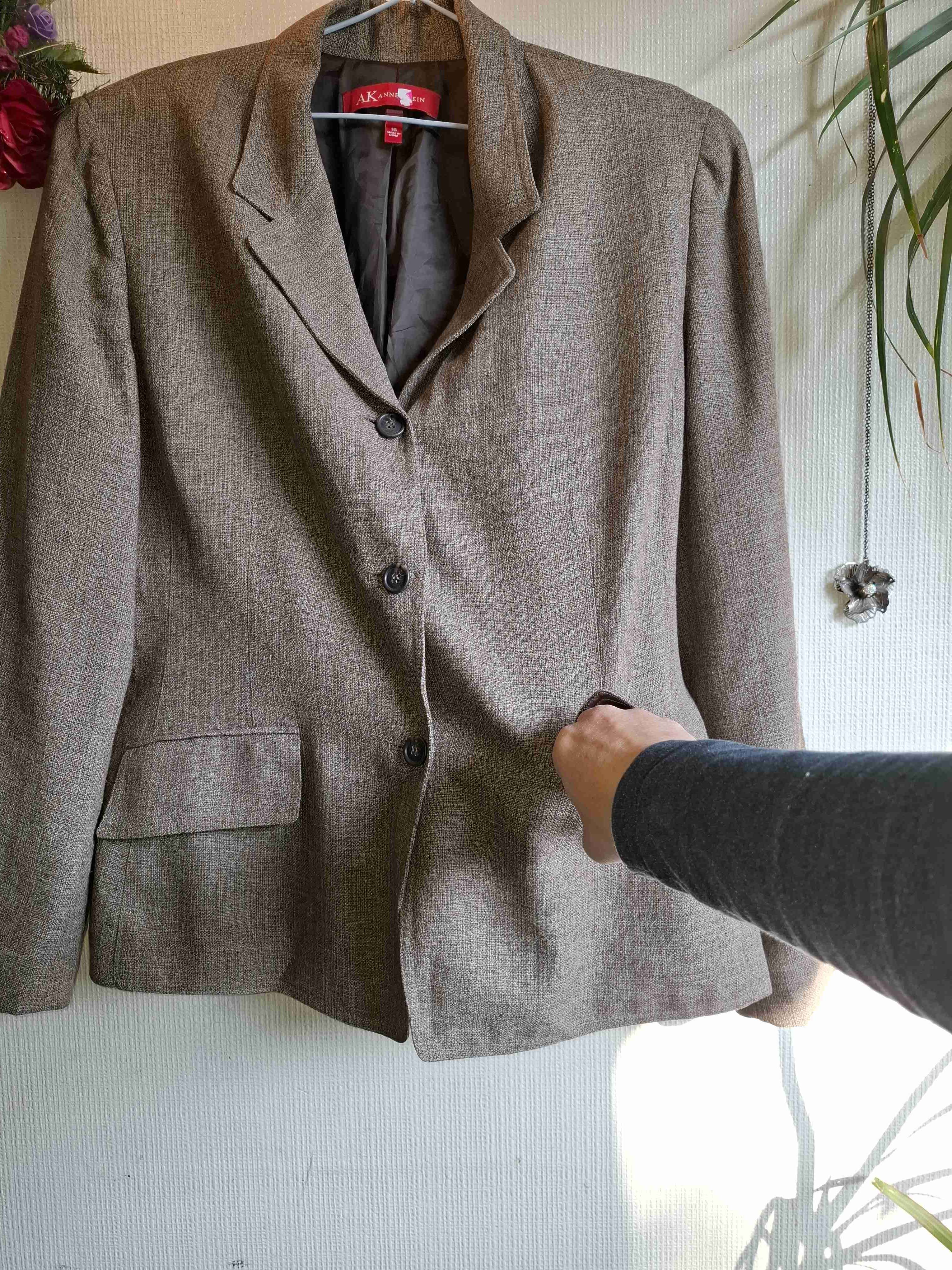 Blazer gris mujer AK Anne Klein - miniatura 2