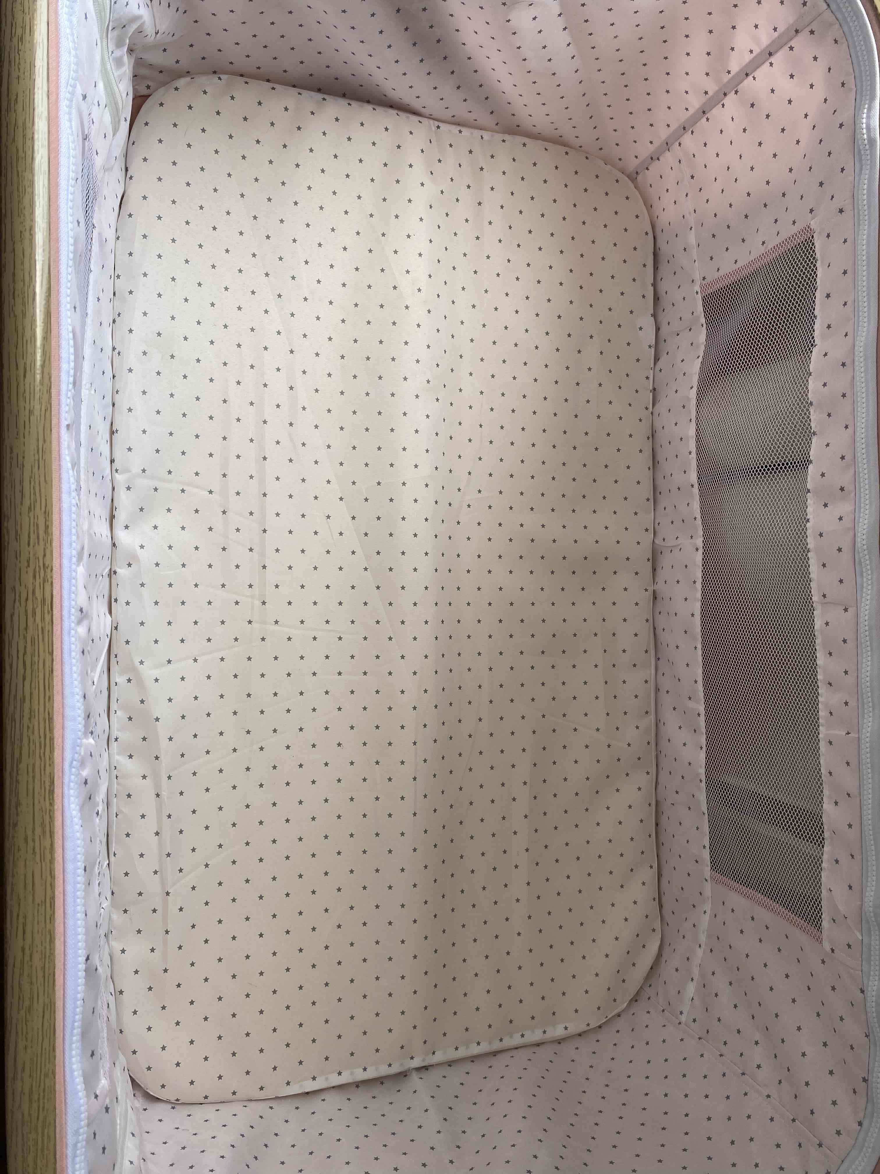 Cuna colecho con mudador rosa lubabycas - miniatura 3