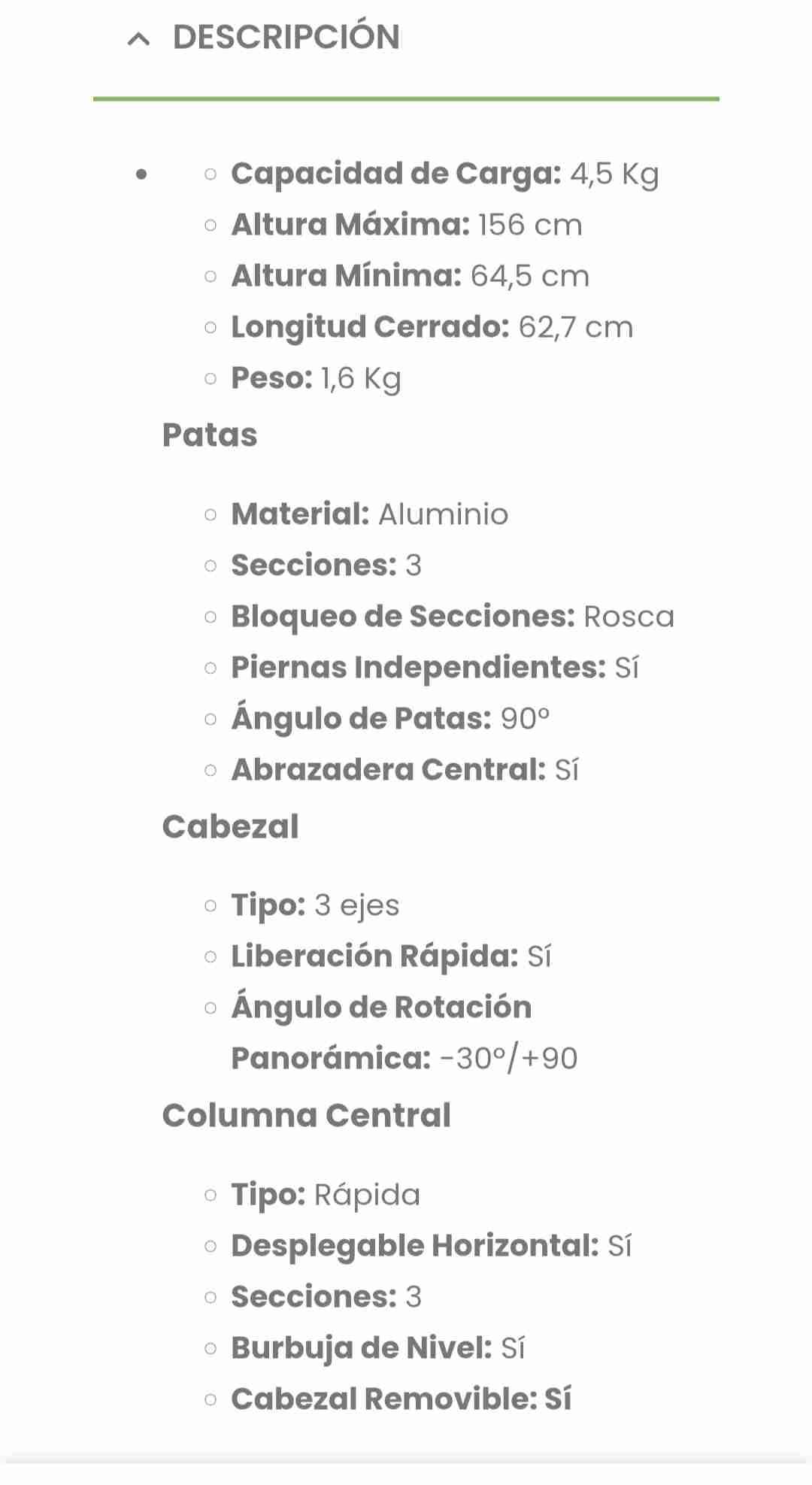 Trípode Soligor aluminio WT-3230 - miniatura 6