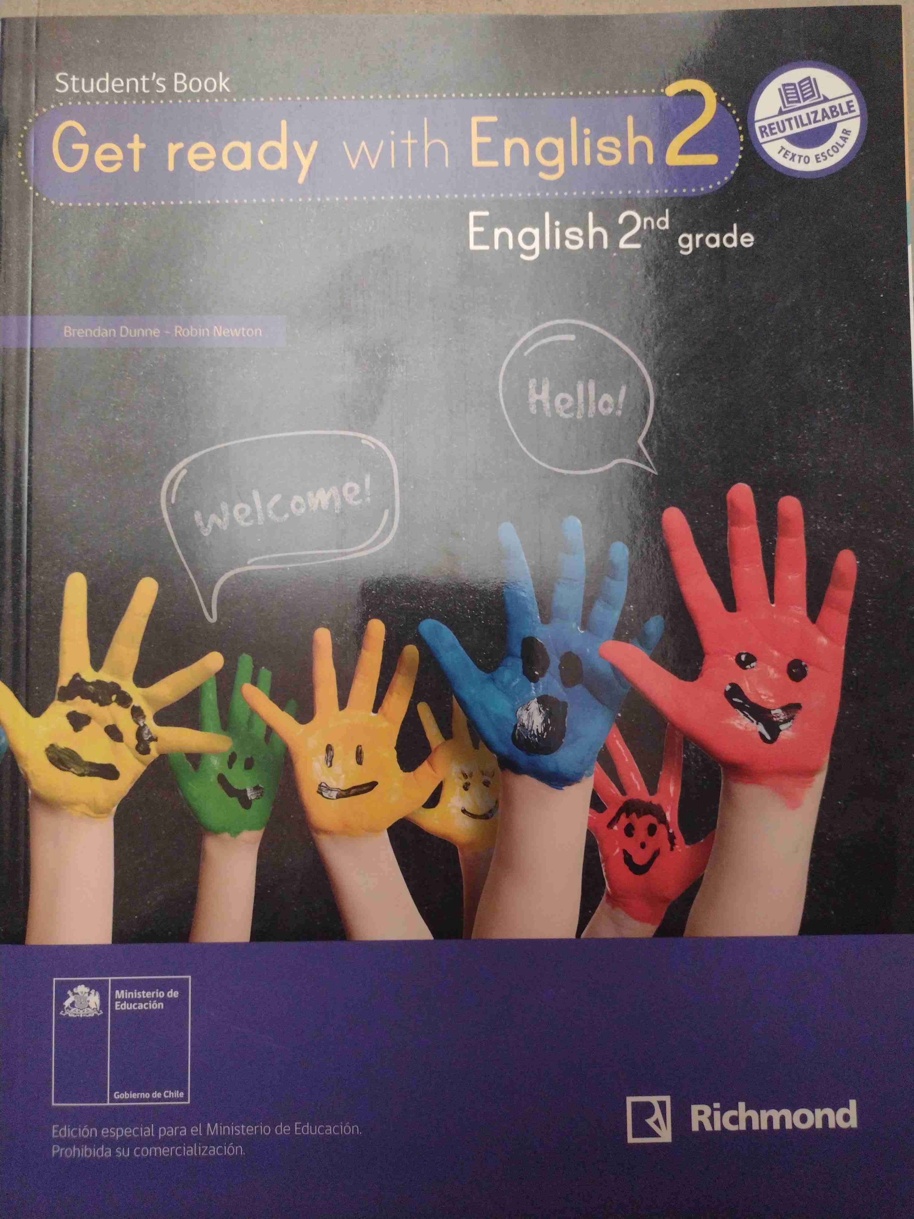 Libro escolar de inglés 2° grado