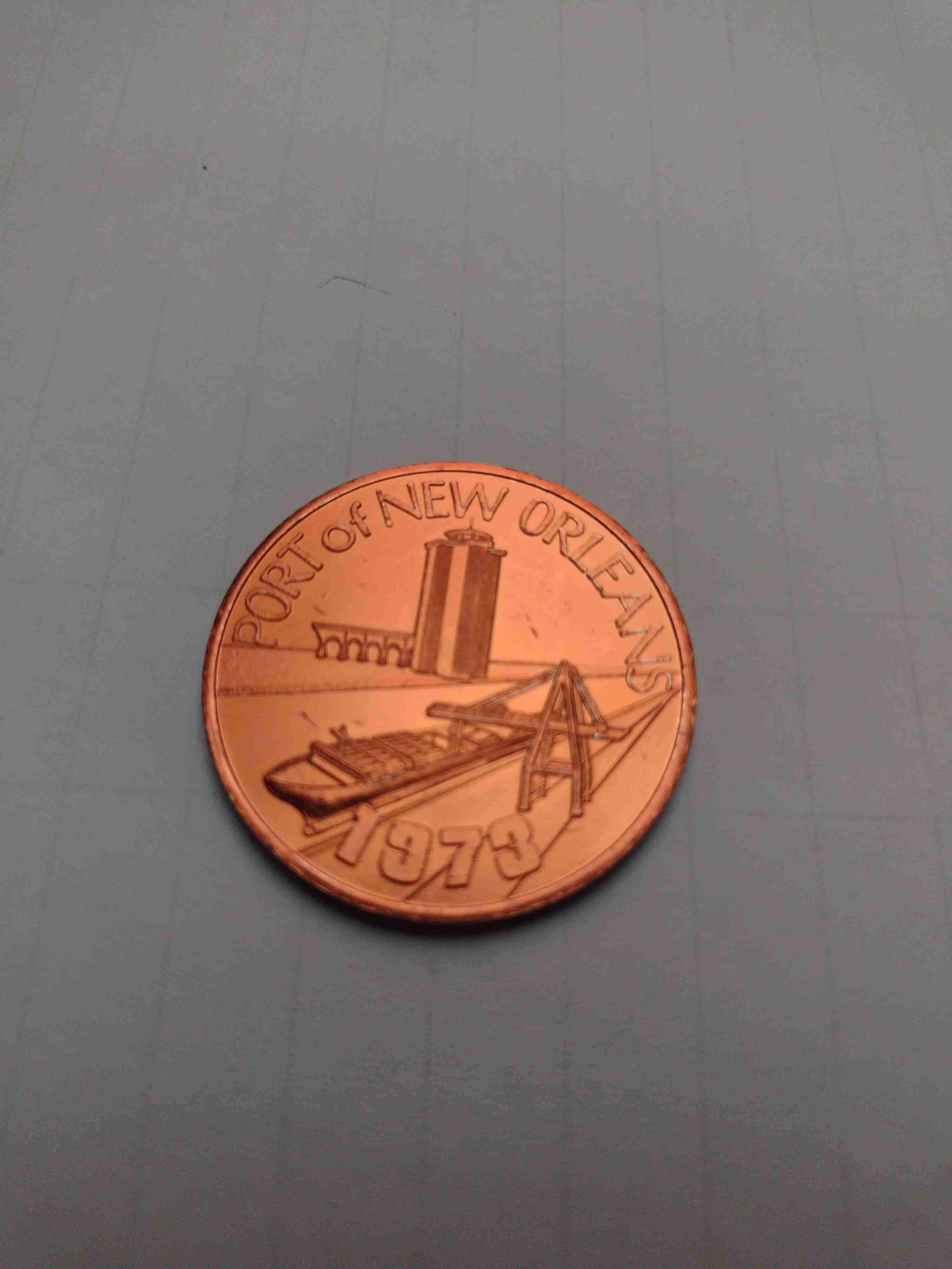 Moneda conmemorativa Port of New Orleans 1973
