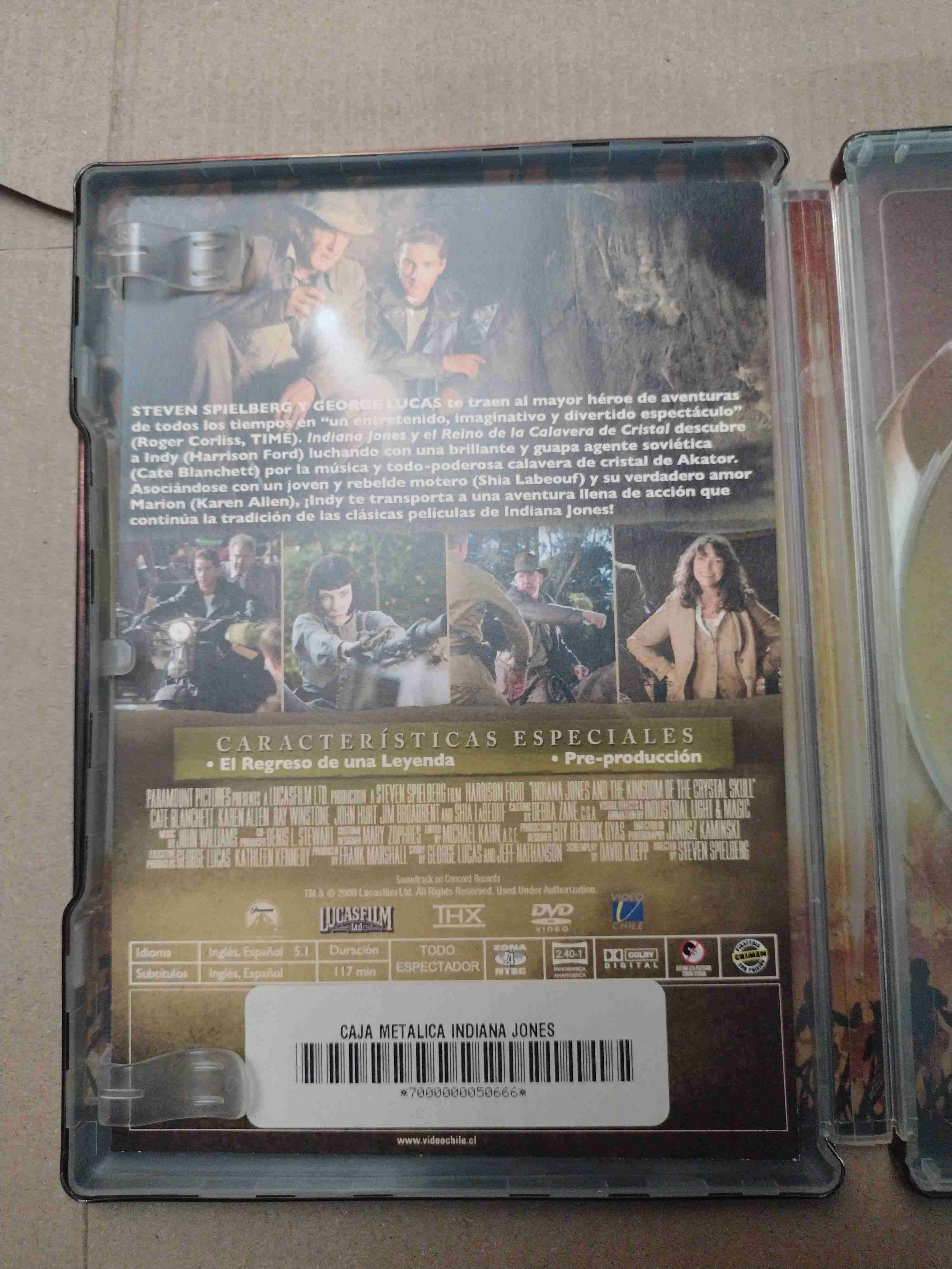 Caja DVD Indiana Jones Reino Calavera - miniatura 2