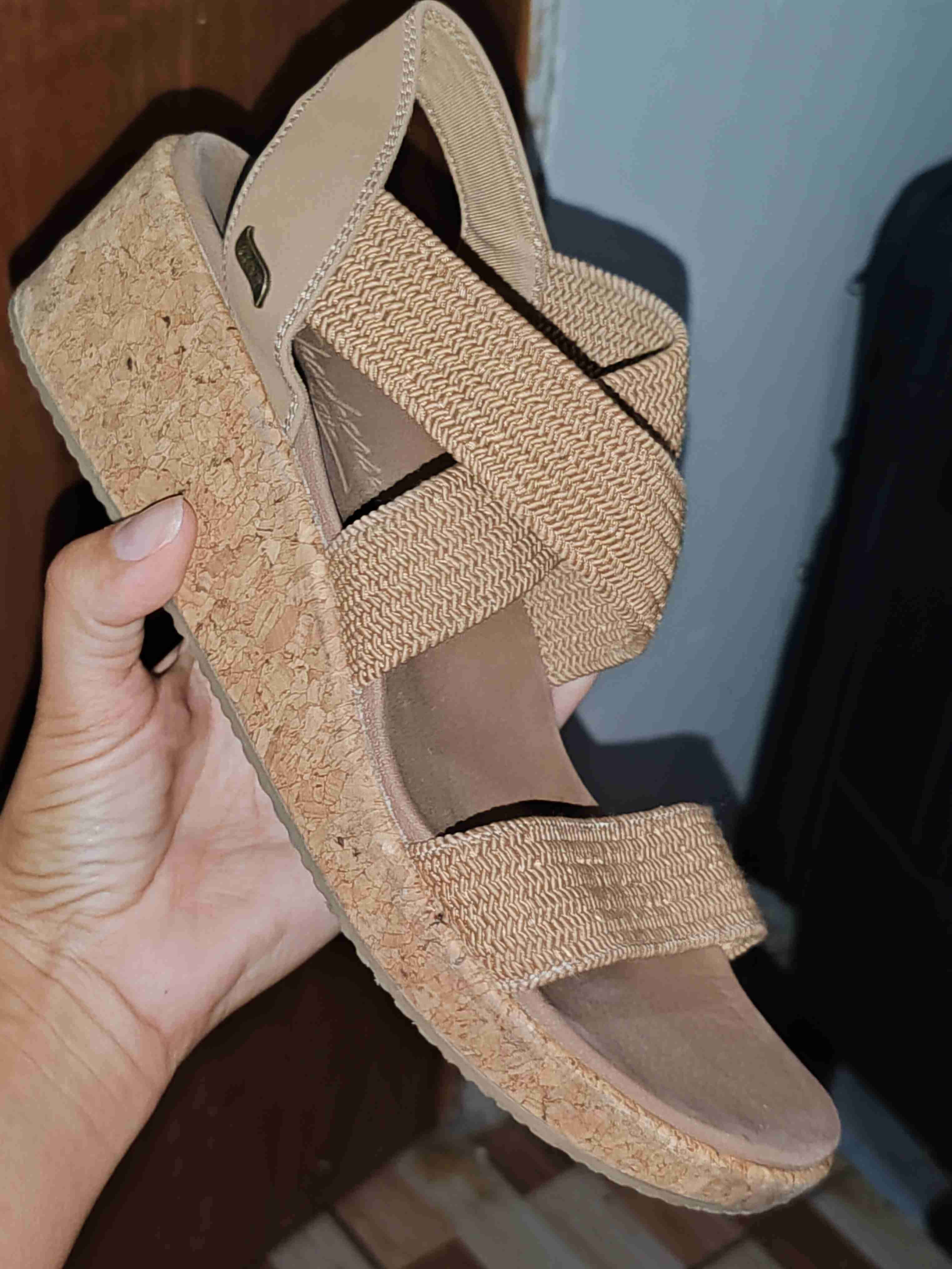 Sandalias plataforma corcho beige