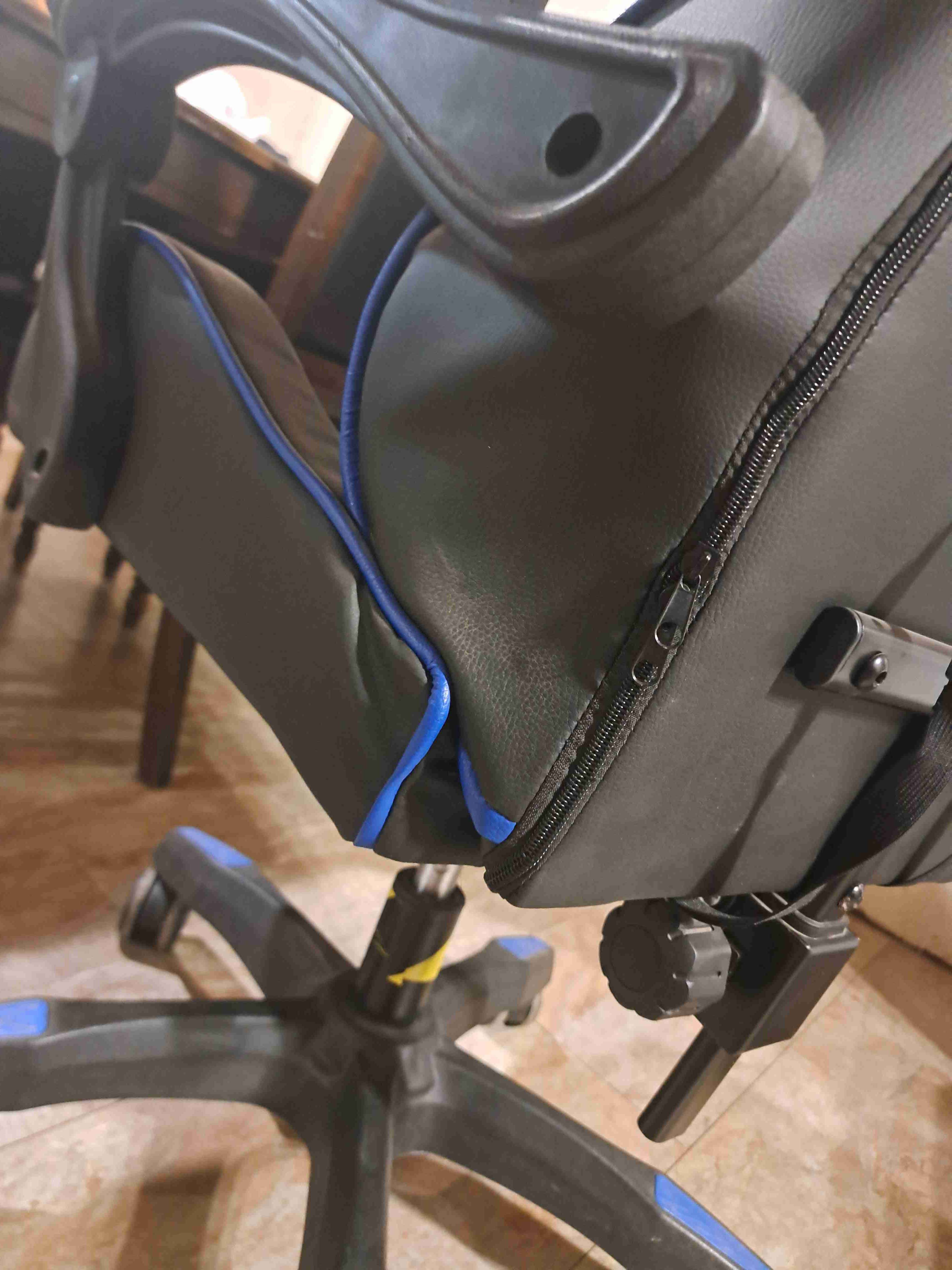 Silla gamer eSports Total azul y negra - miniatura 3