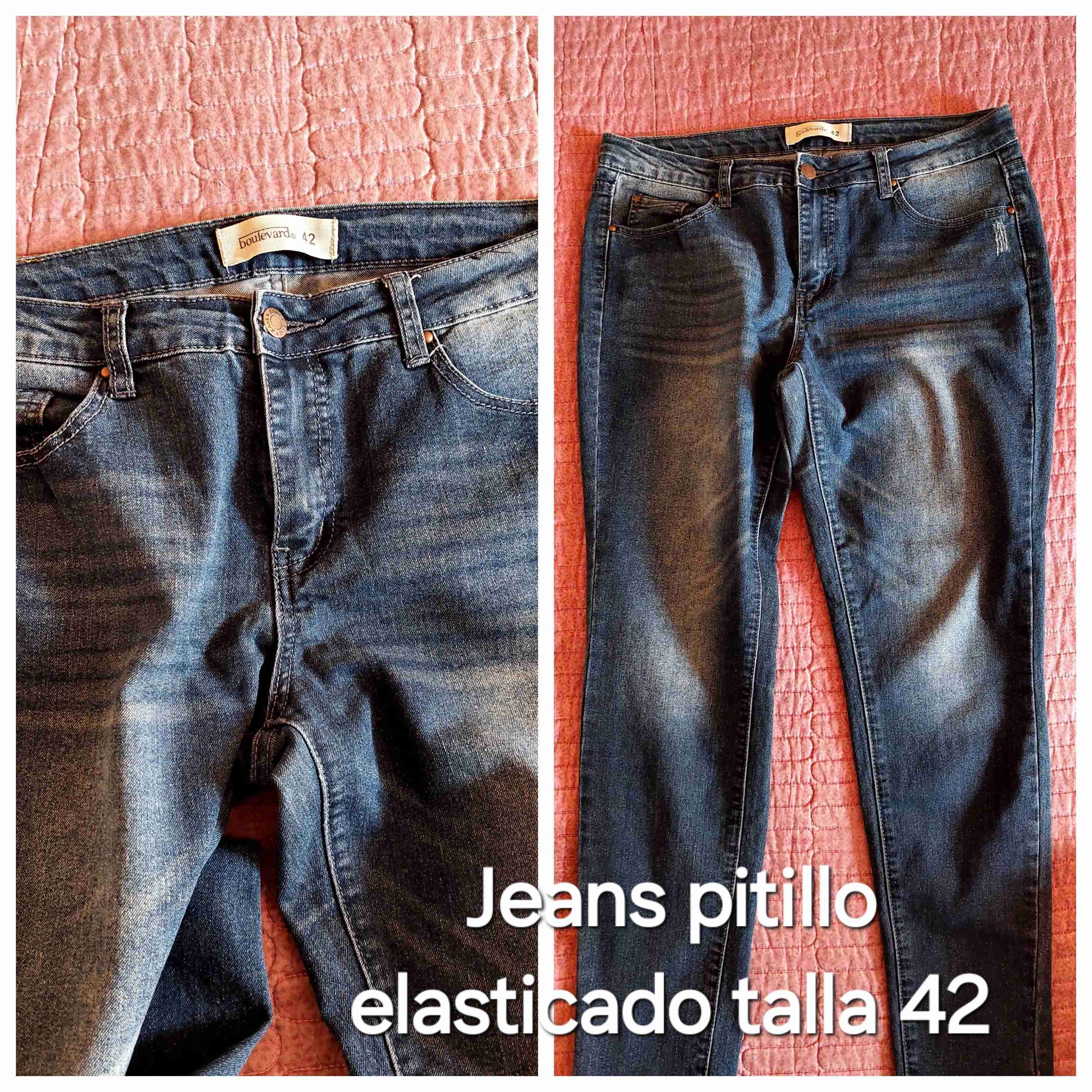 Jeans pitillo elástico azul - miniatura 2