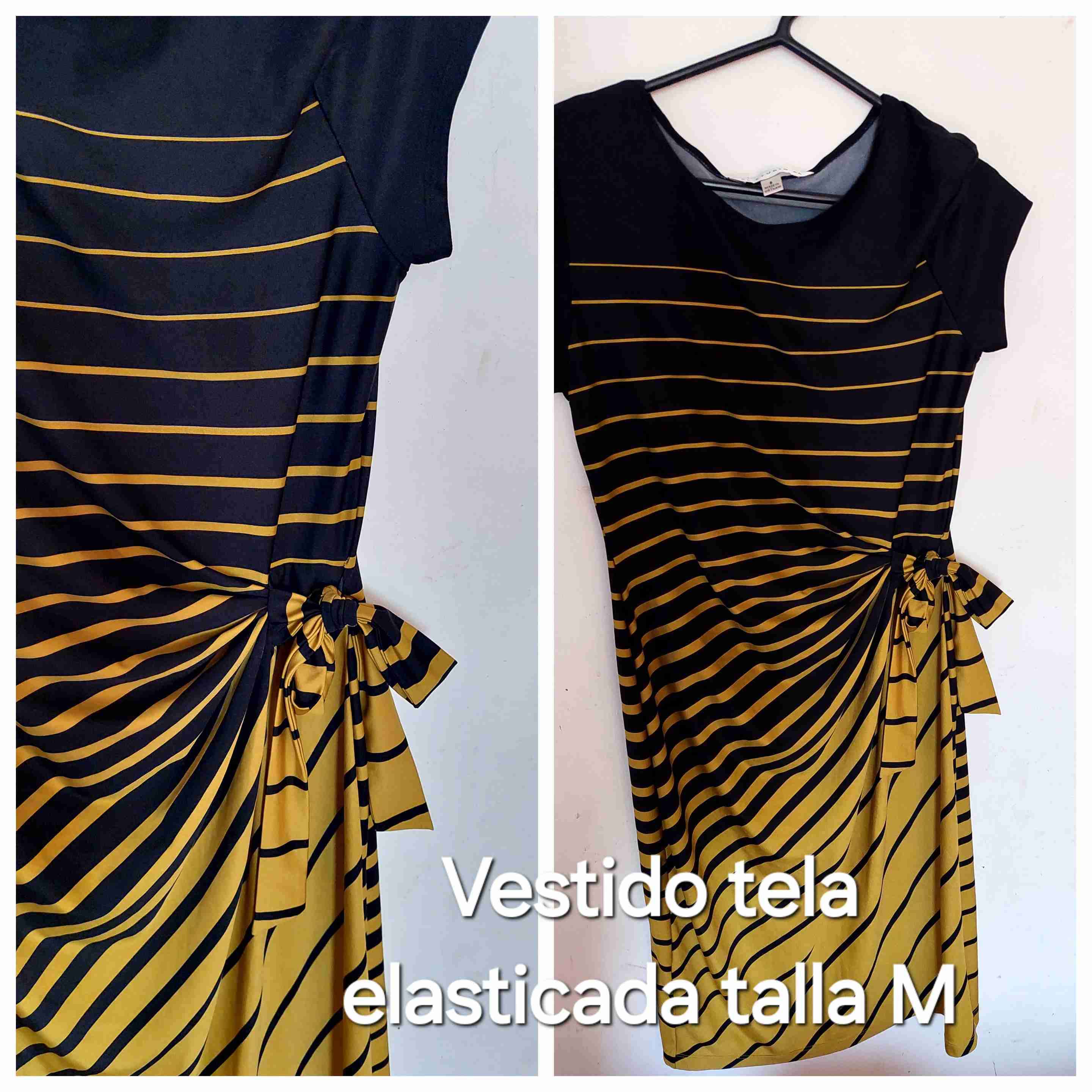 Vestido a rayas negro y amarillo