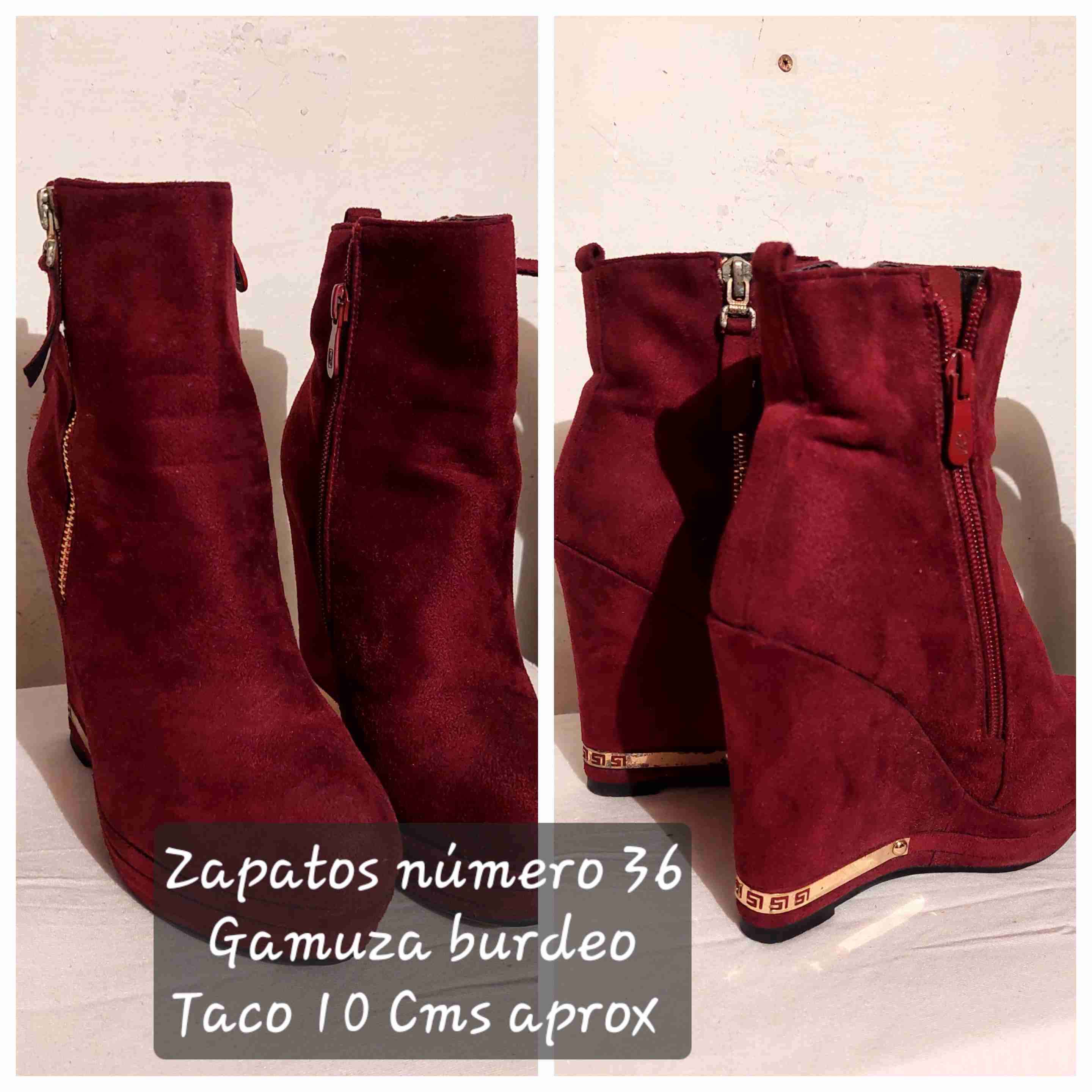 Botines burdeos con plataforma - miniatura 3