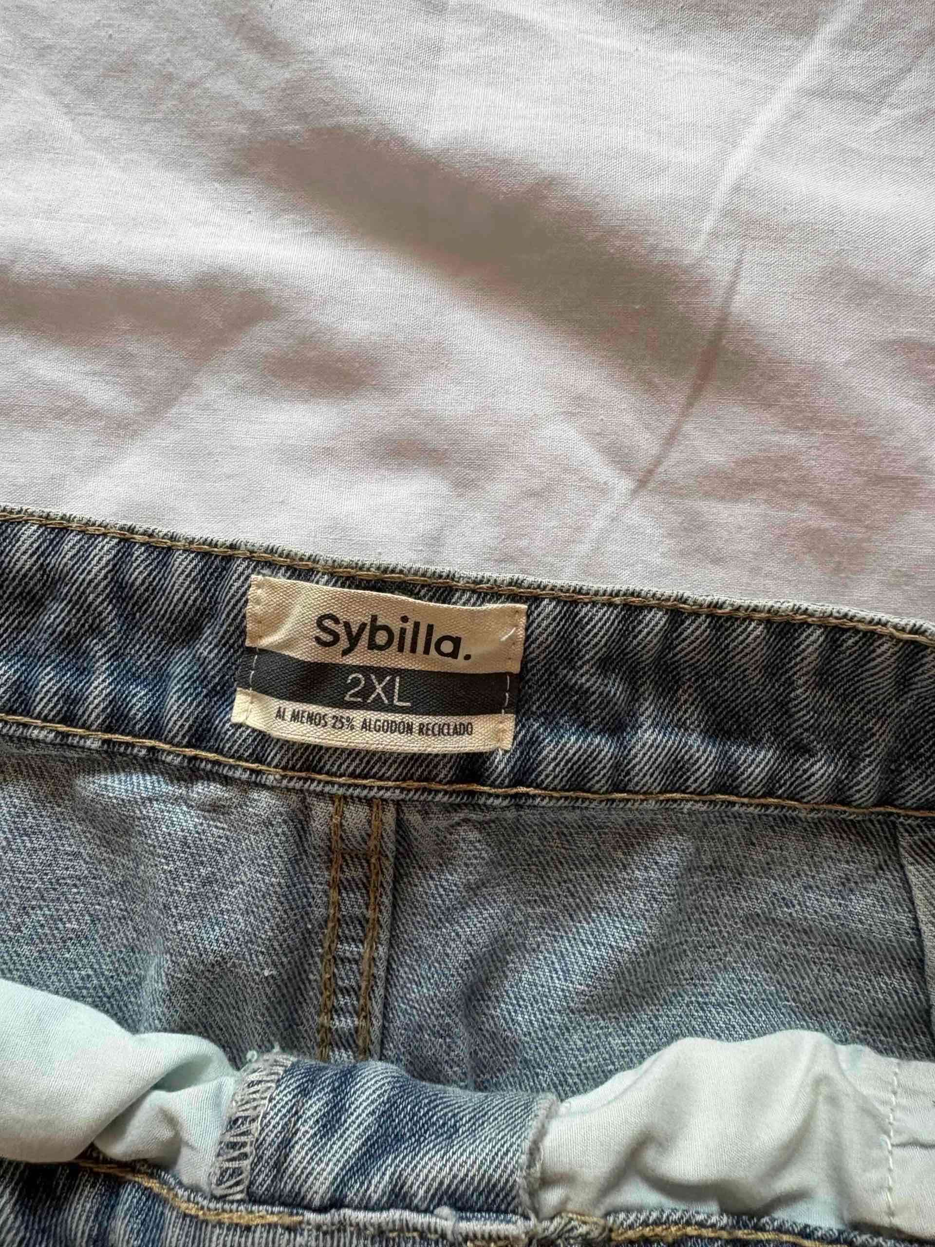 Falda de mezclilla con volantes - miniatura 2