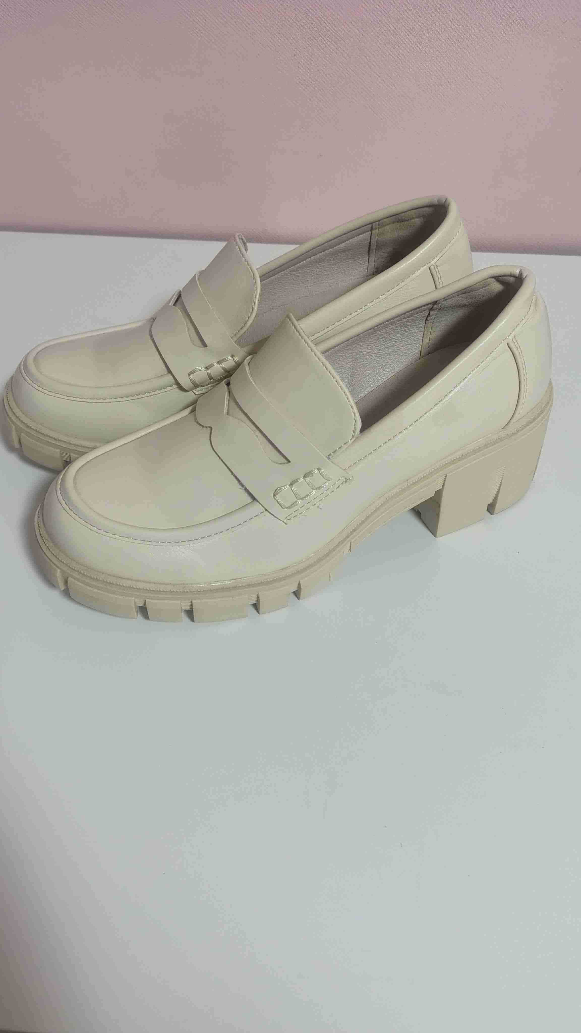 Mocasines beige con plataforma Todopiel