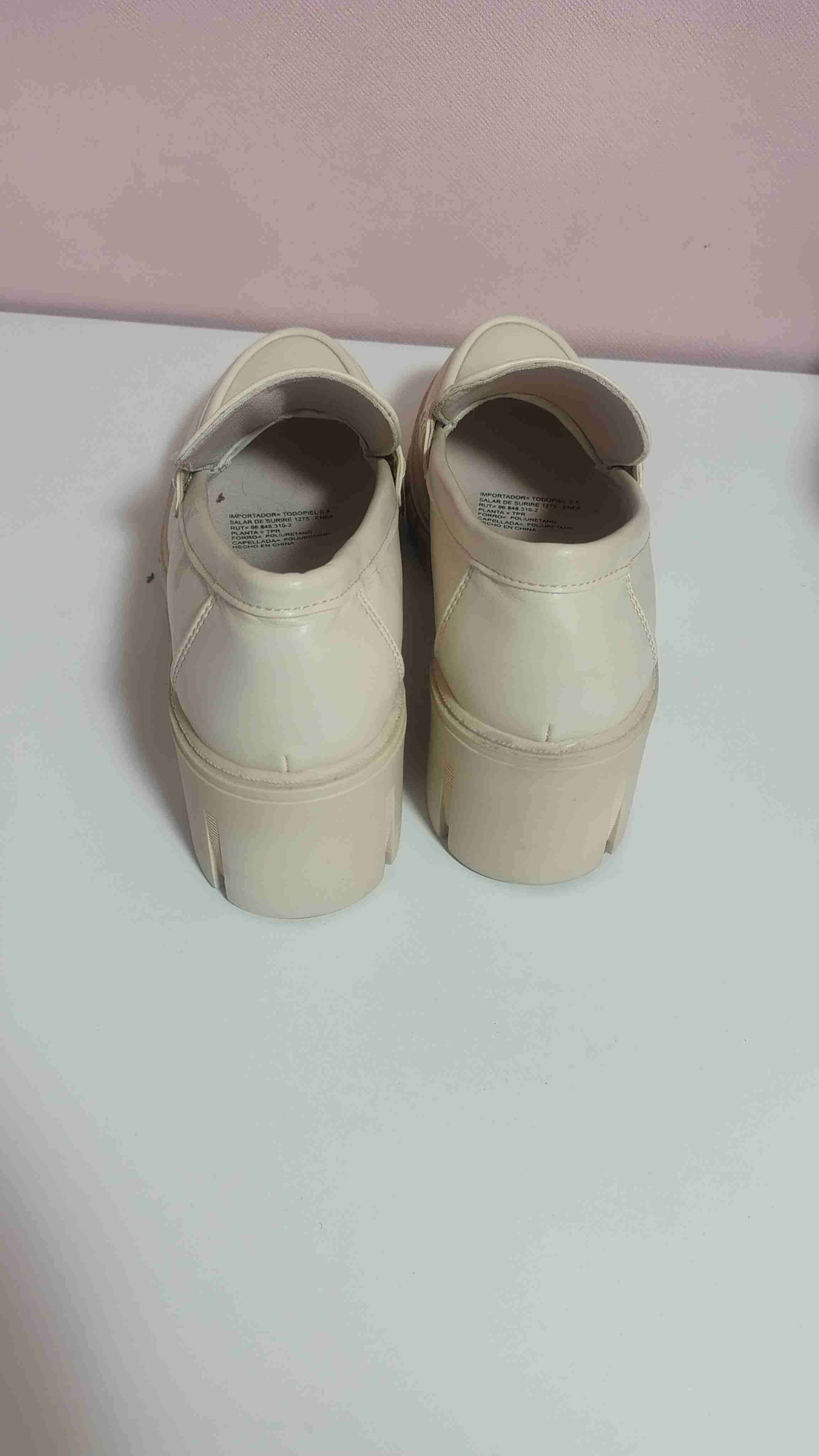 Mocasines beige con plataforma Todopiel - miniatura 4