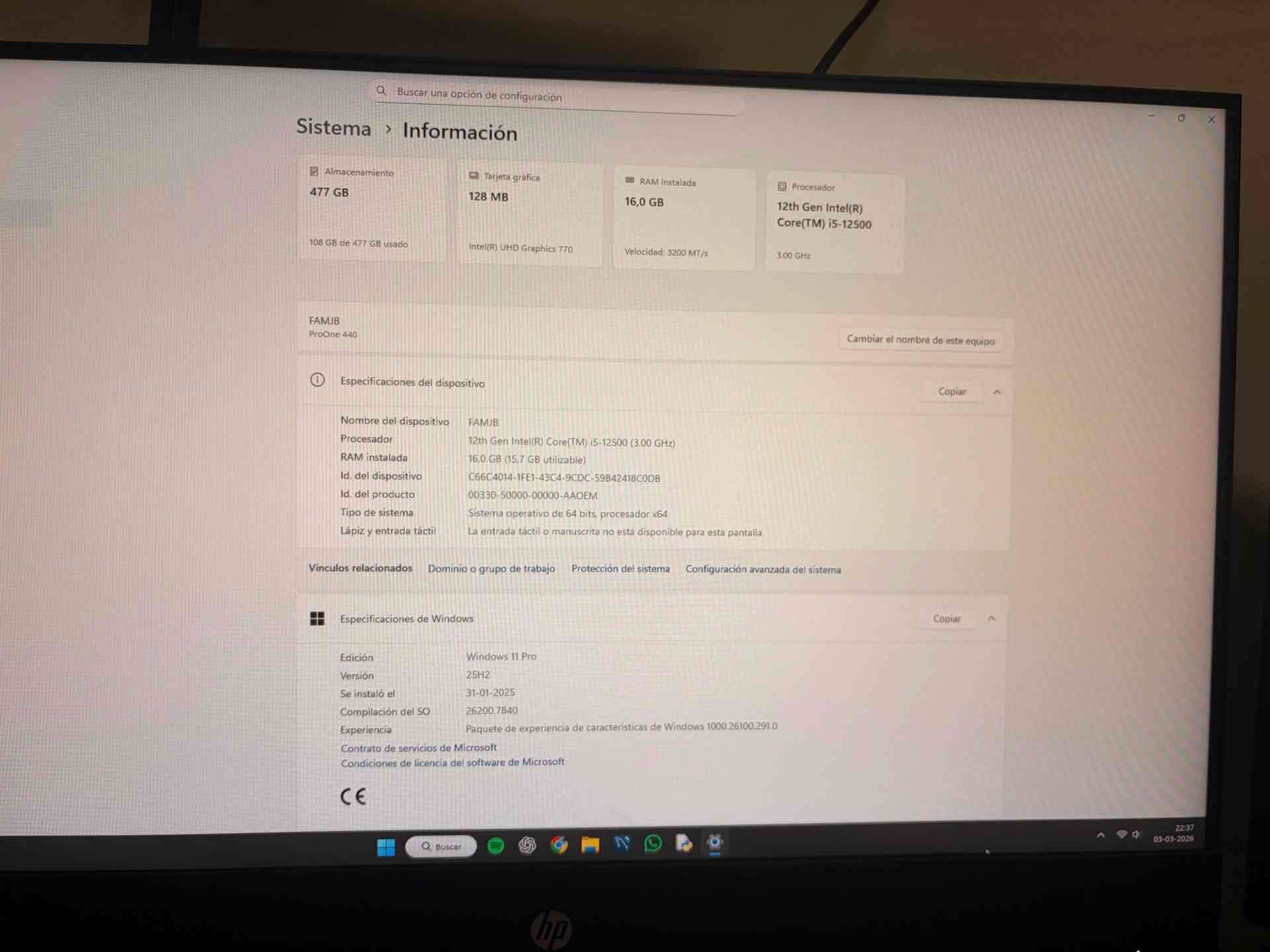 HP All in One PRO ONE440 - miniatura 4
